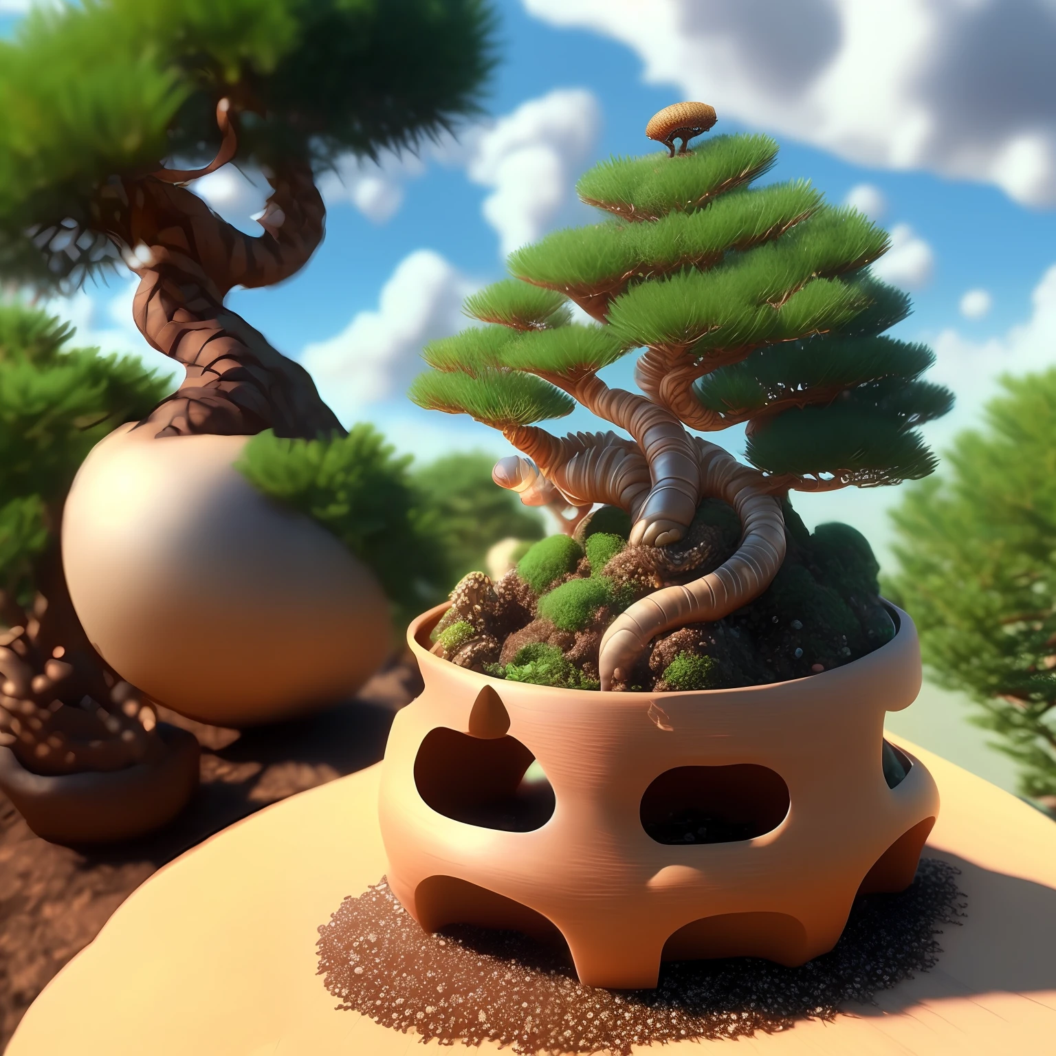 In this cute and gorgeous anthill next to a bonsai, with a beautiful bright rainbow in the sky.
Ultra realistic
.3d
Image
Anime
