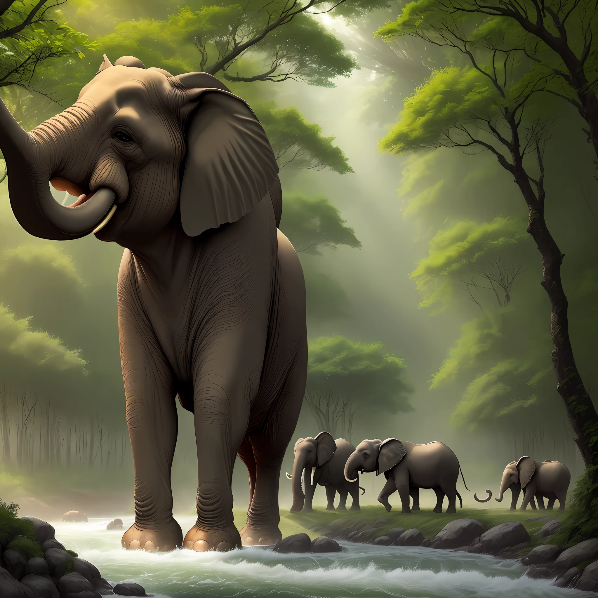 # Authoring Area 1
You describe to me the description and scene used for AI painting, is such a forest kingdom elephants especially like to be quiet, but the forest kingdom is very noisy, all kinds of animals are very unquiet, elephants like to be quiet very much, so he left the forest He walked forward, walked, walked to a river and found, there is a place called chessboard country is very quiet, live here early in the morning and then describe the noisy sounds of various animals in the forest in this scene, the elephant left alone, In this scene, the elephants in the forest kingdom like to be quiet very much, but the various animals around them are very noisy and cannot meet the quiet needs of the elephants. So, the elephant left the forest and walked all the way along a river. He walked and walked, and finally came to a place called the Chessboard Country. The place is very peaceful and the elephants decided to make their home here.
In this scene, the elephants in the forest kingdom like to be quiet, but the various animals around them are very noisy and cannot meet the quiet needs of the elephants. So, the elephant left the forest and walked all the way along a river. In the forest where the elephants leave, the noise of various animals does not stop. However, in the chessboard country, everything is different. The air here is fresh, the sun is shining, and even the birds singing soften. The whole scene is full of beautiful artistic conception, the elephant walks alone in the forest, looking for a peaceful life, and finally finds an ideal place to live.
However, in the forest where the elephants leave, the noise of various animals does not stop. The chirping of birds, the babbling of monkeys, the chirping of insects... The various sounds are intertwined to form a noisy background sound. However, in the chessboard country, everything is different. The air here is fresh, the sun is shining, and even the birds singing soften. The elephants here can finally enjoy tranquility.
The whole scene is full of beautiful artistic conception. Elephants walk alone in the forest, looking for a peaceful life, and eventually find an ideal place to live. Although the surrounding animals are noisy, the elephants are still able to immerse themselves in the beautiful nature and enjoy the peace and wonder.