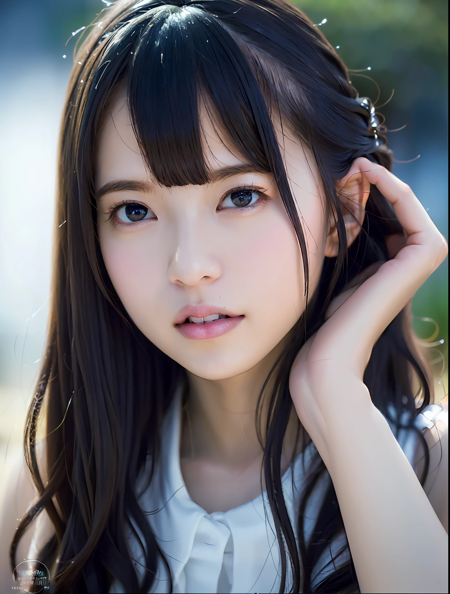 random pose, mix4, (8k, RAW photo, best quality, masterpiece: 1.2), (realistic, photorealistic: 1.37), one girl, cute, cityscape, night, rain, wet, professional lighting, photons mapping, radiosity, physically based rendering, gradient black hair, gray hair, short curly hair, handsome, girl, white ball suit, top quality photo, high res, 1080p, (clear face), (detailed face description), (detailed hand description), (masterpiece), (exquisite CG), extreme light and shadow, disheveled hair, master work, rich details, (fine facial features), (highest quality photo), (masterpiece), (detailed eyes), look in front of you eyes, fine clavicle