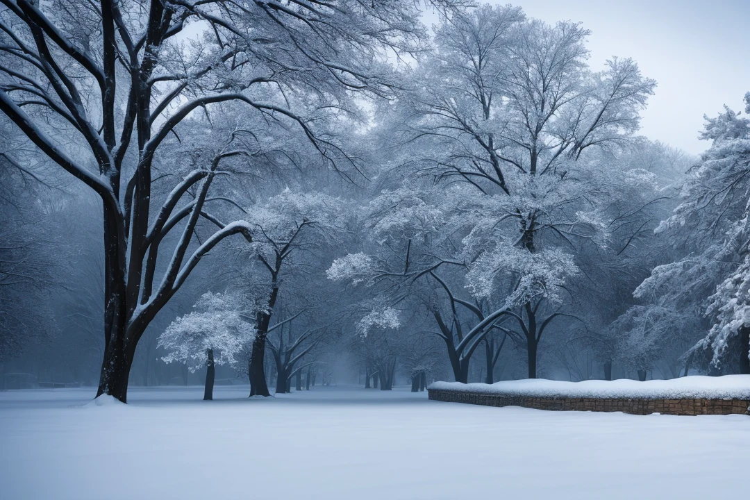 Scenery , Winter , Day , Garden , 3:4 , HD