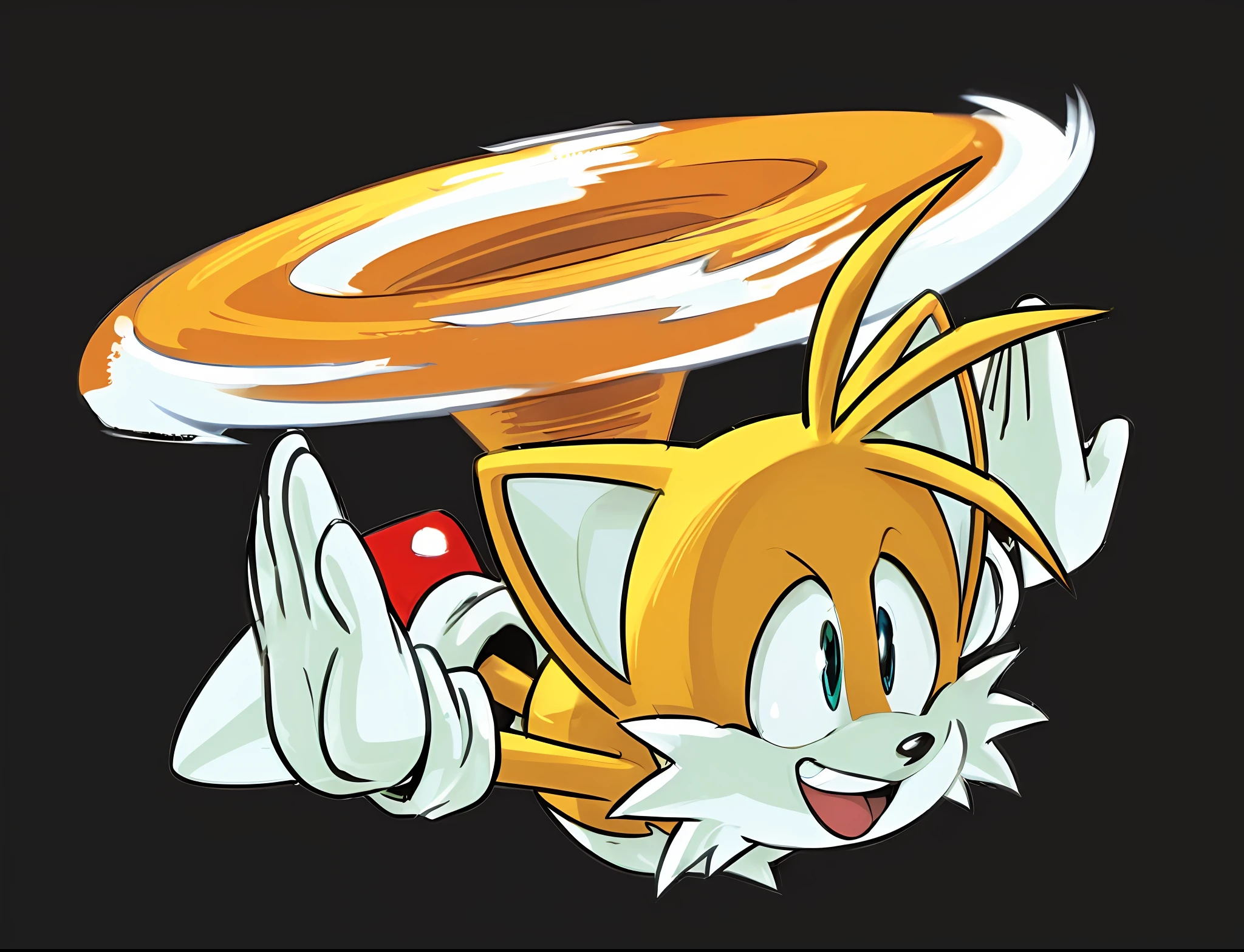sonic the hedger flying through the air with a frisbee, from sonic, hyper - sonic, sonic hedgehog, sora as a cat, sonic the hedgehog illustration, tails worn, sonic the hedgehog, sonic oc, sonic game, fan art, going super saiyan, orange halo around her head, amazing, furries wearing tails, sonic power, orange halo