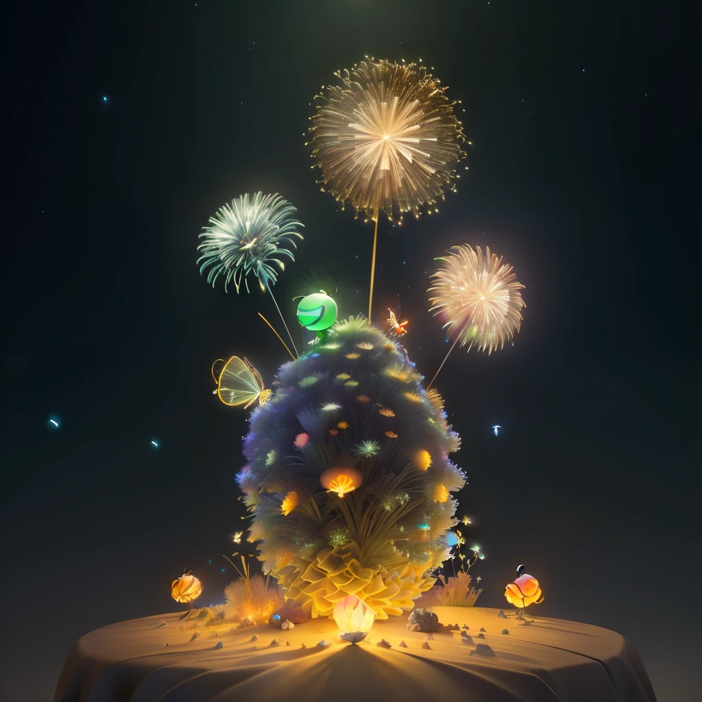 V-Ray, Arnold, RenderMan, Blender Cycles, Octane Render and LuxRender,
Cute anthill, starry night, birthday party, fireworks, light fireworks, mechanical fireflies, bright fireflies, green fireflies, complex metamorphosis 3d render, rendered illustration, mechanical butterfly, beautiful composition 3-d 4 k, fireflies and lunar rays ant