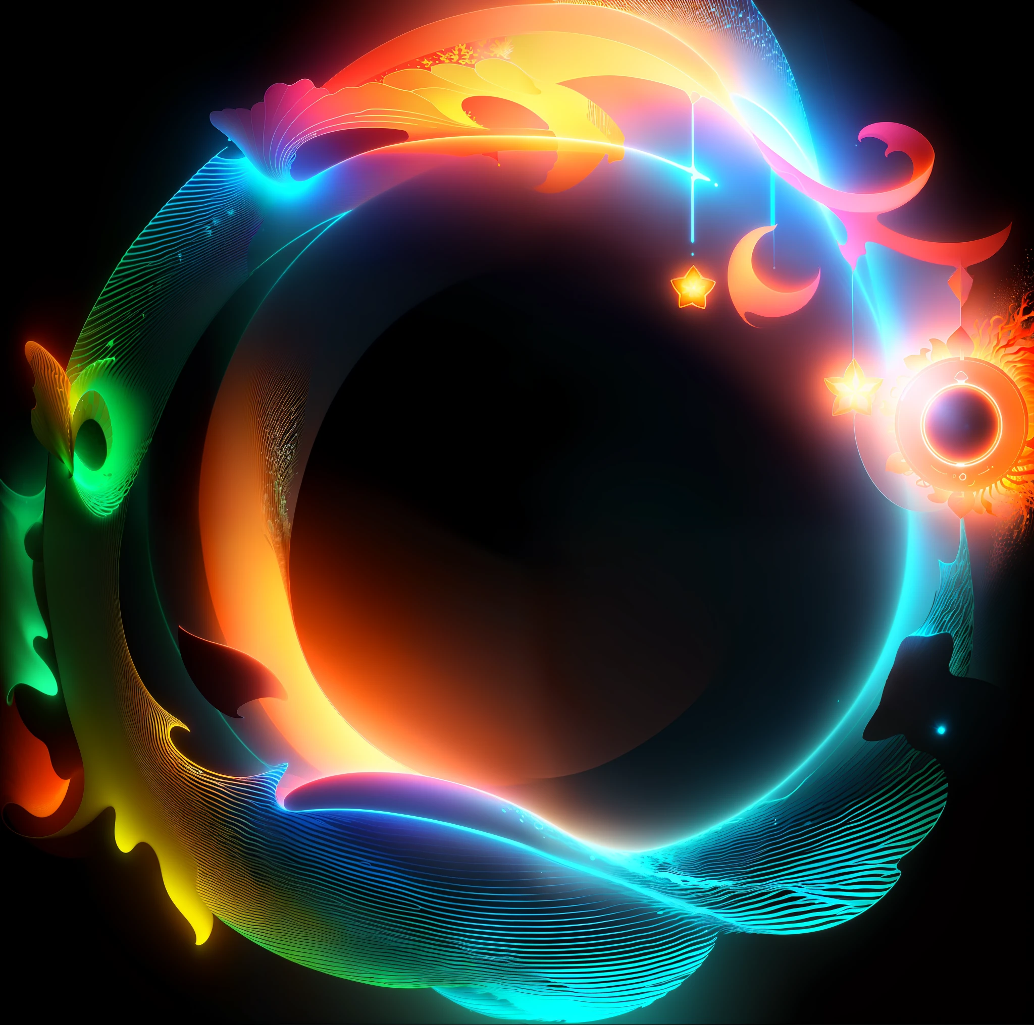 A masterpiece, best quality, (extremely detailed CG unity 8k wallpaper), (best quality), (best illustration), (best shadow), the UI interface frame design uses jungle-themed ocean elements. The avatar frame is designed in a circle, surrounded by exquisite corals and fishes, glowing particle effects, bubbles, (UI interface frame design), (natural elements), (jungle theme), (circle), (coral), ( Colorful Fish), (Glow), (Particle Effect). (multiple views of the same avatar frame), isometric 3D, octane rendering, ray tracing, ultra detailed