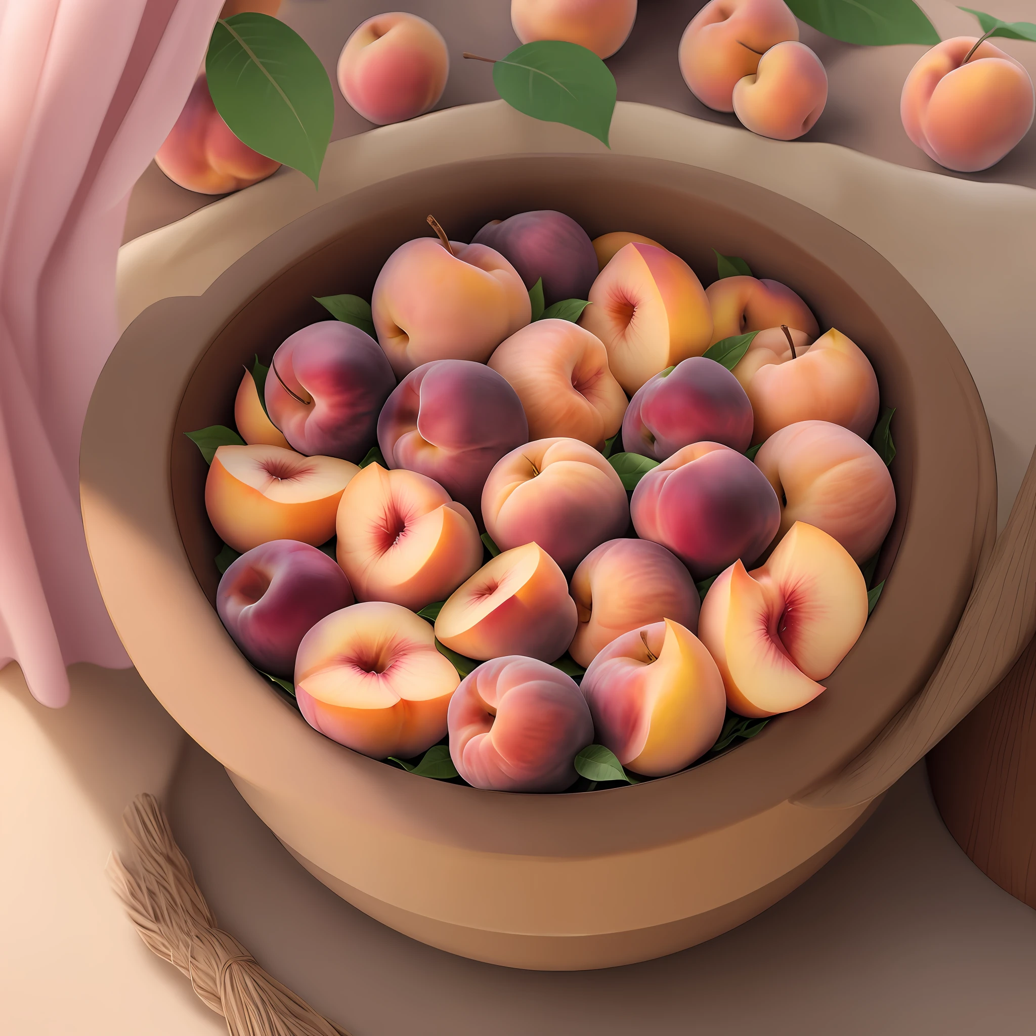 Peach plum pear cornucopia