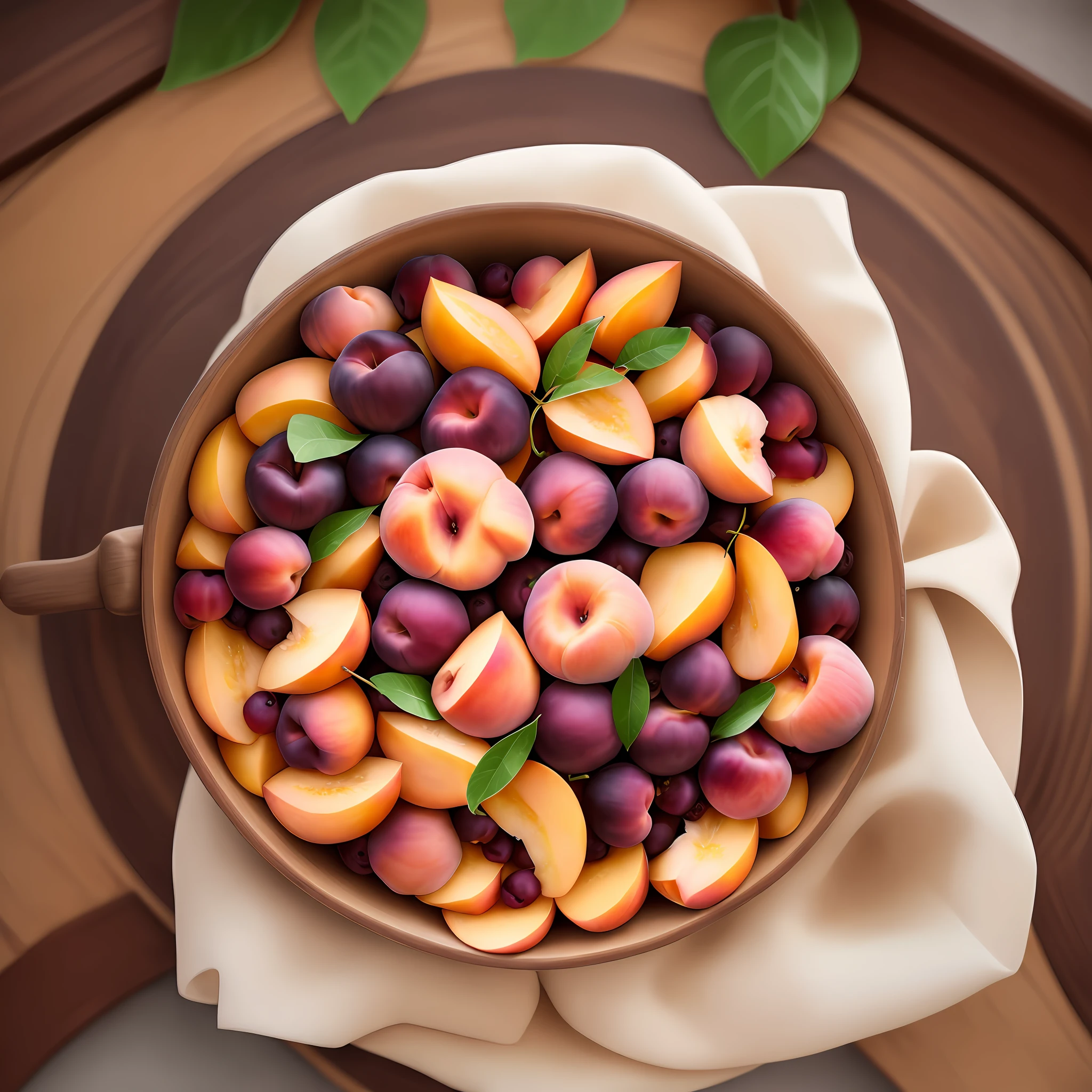 Peach plum pear cornucopia
