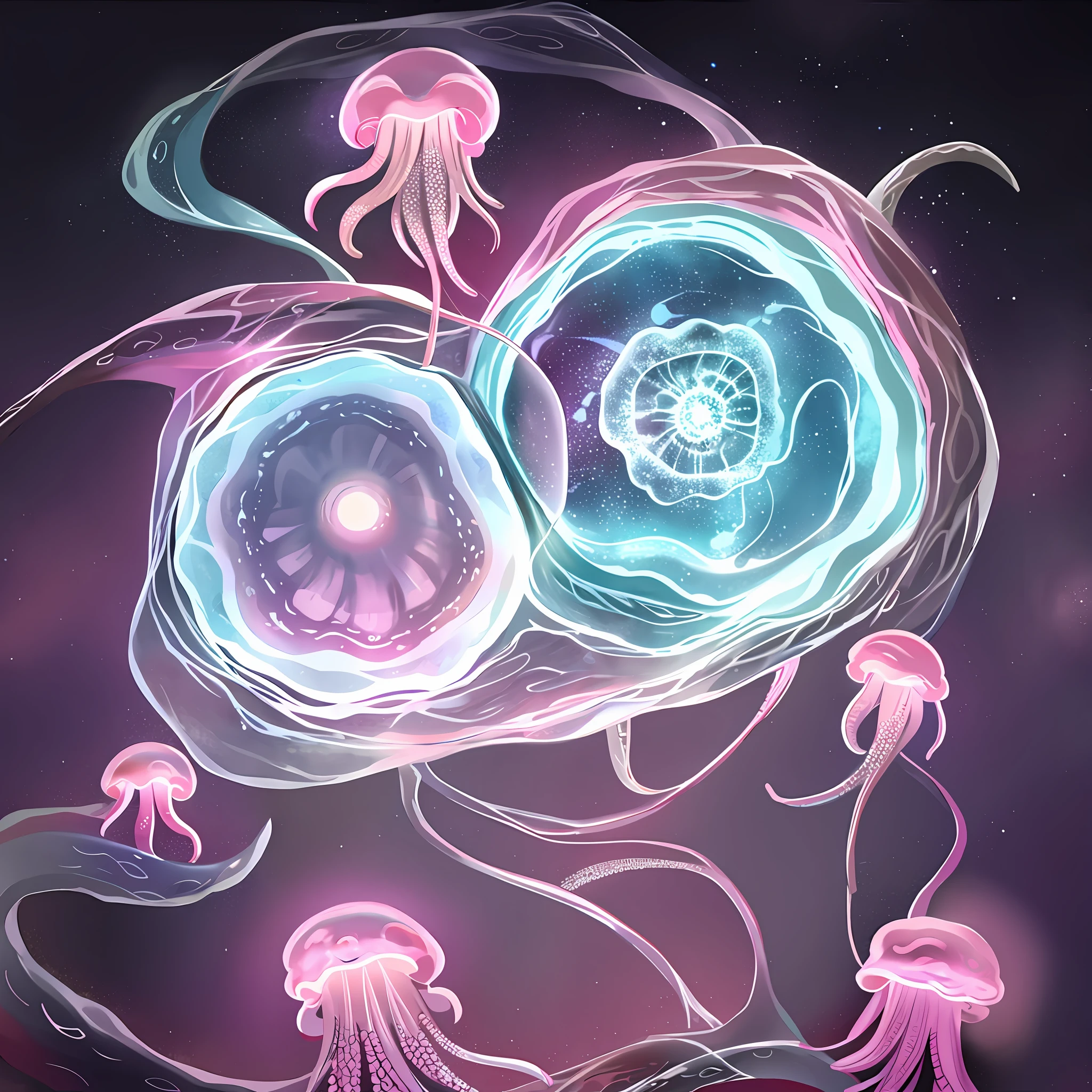 octopus nebula, jellyfish, crystal