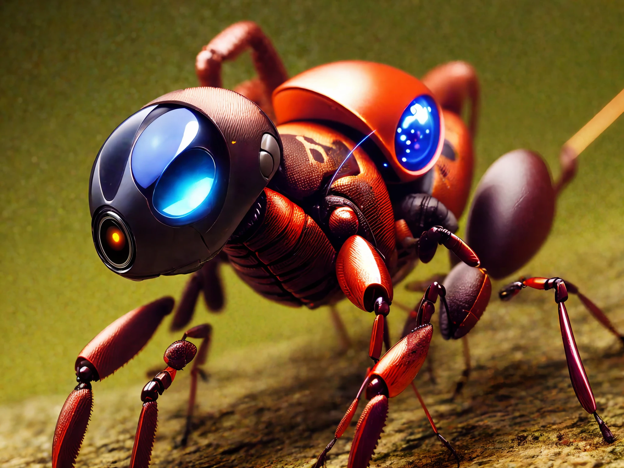 cyborg ant with laser eye