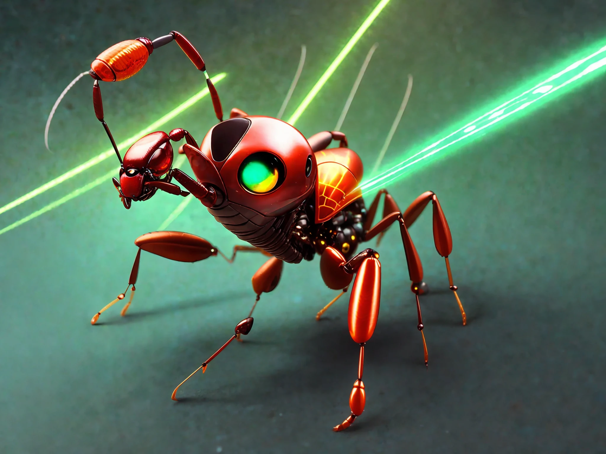 cyborg ant with laser eye