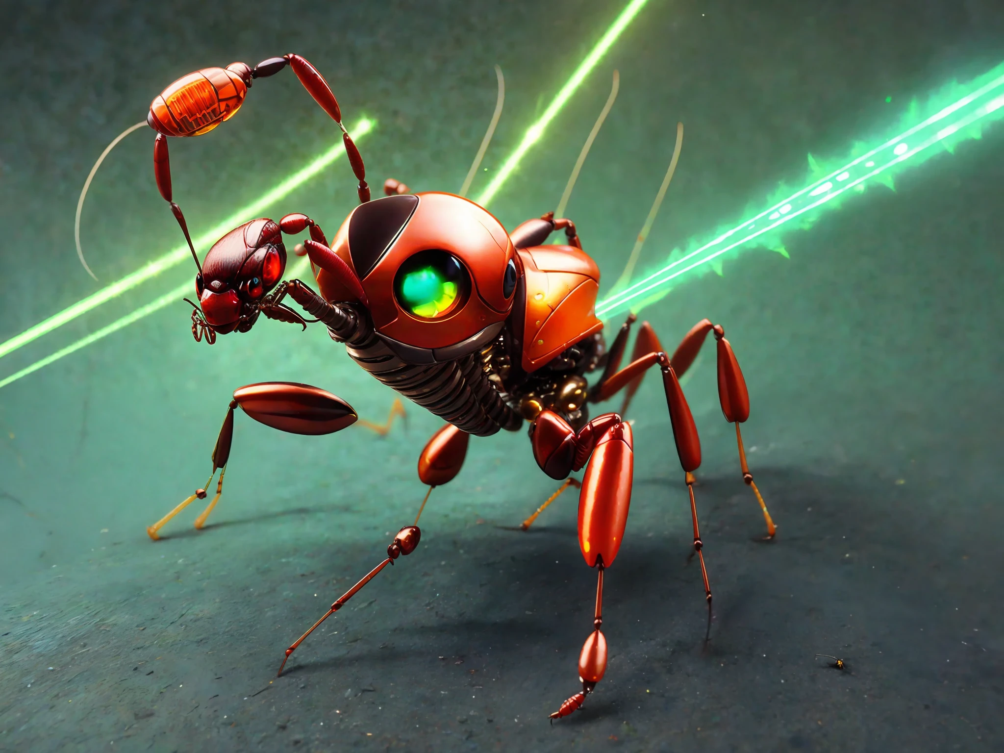 cyborg ant with laser eye