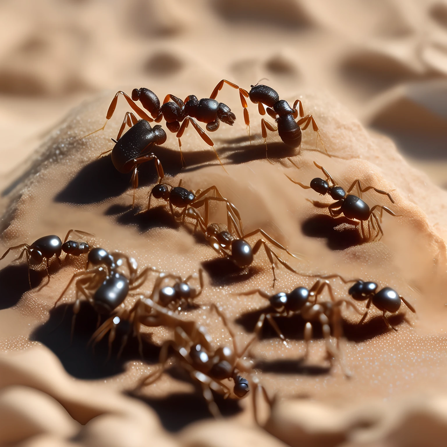 hologram of a pile of sand and ants