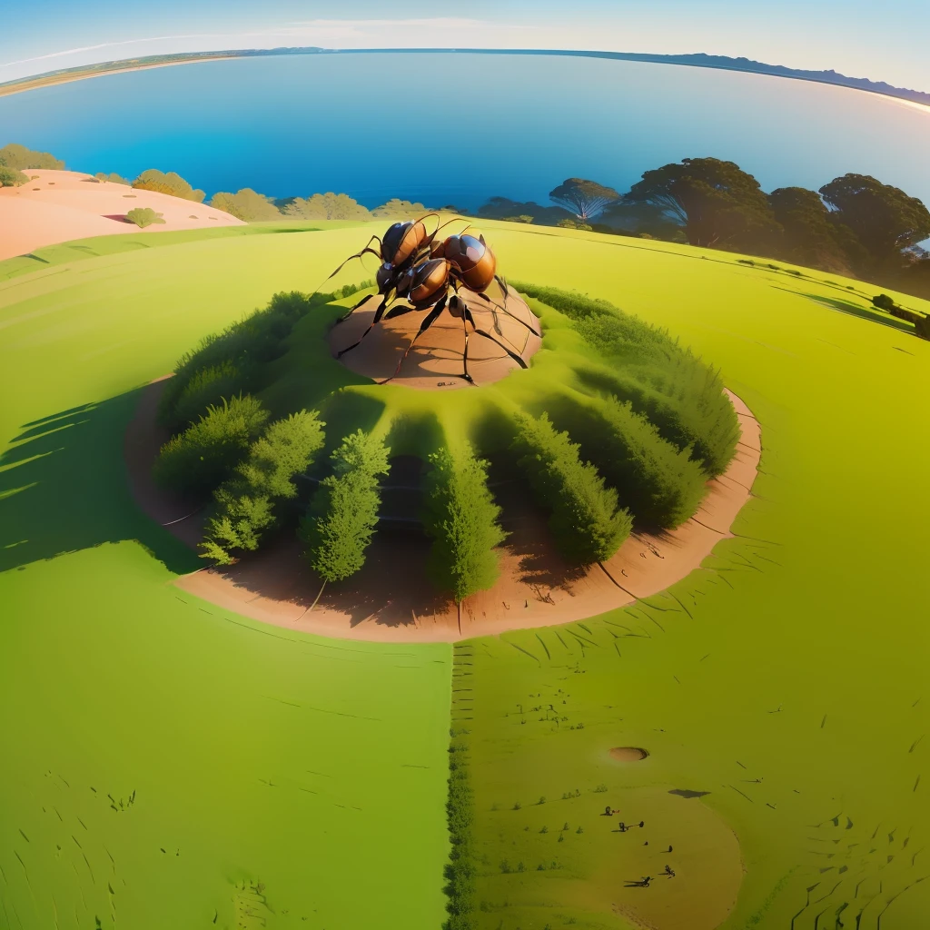 The perfect anthill design for "the ants" mobile. View from above