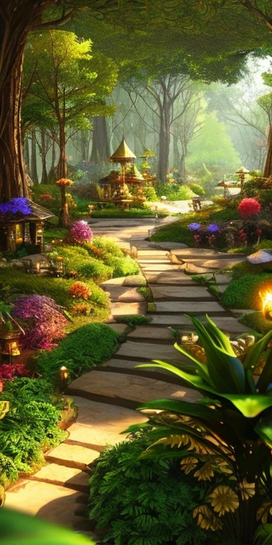 anthill's base filled with piles of gold and treasures and jewelry, fantasy forest ambiance, midnight fantasy forest
