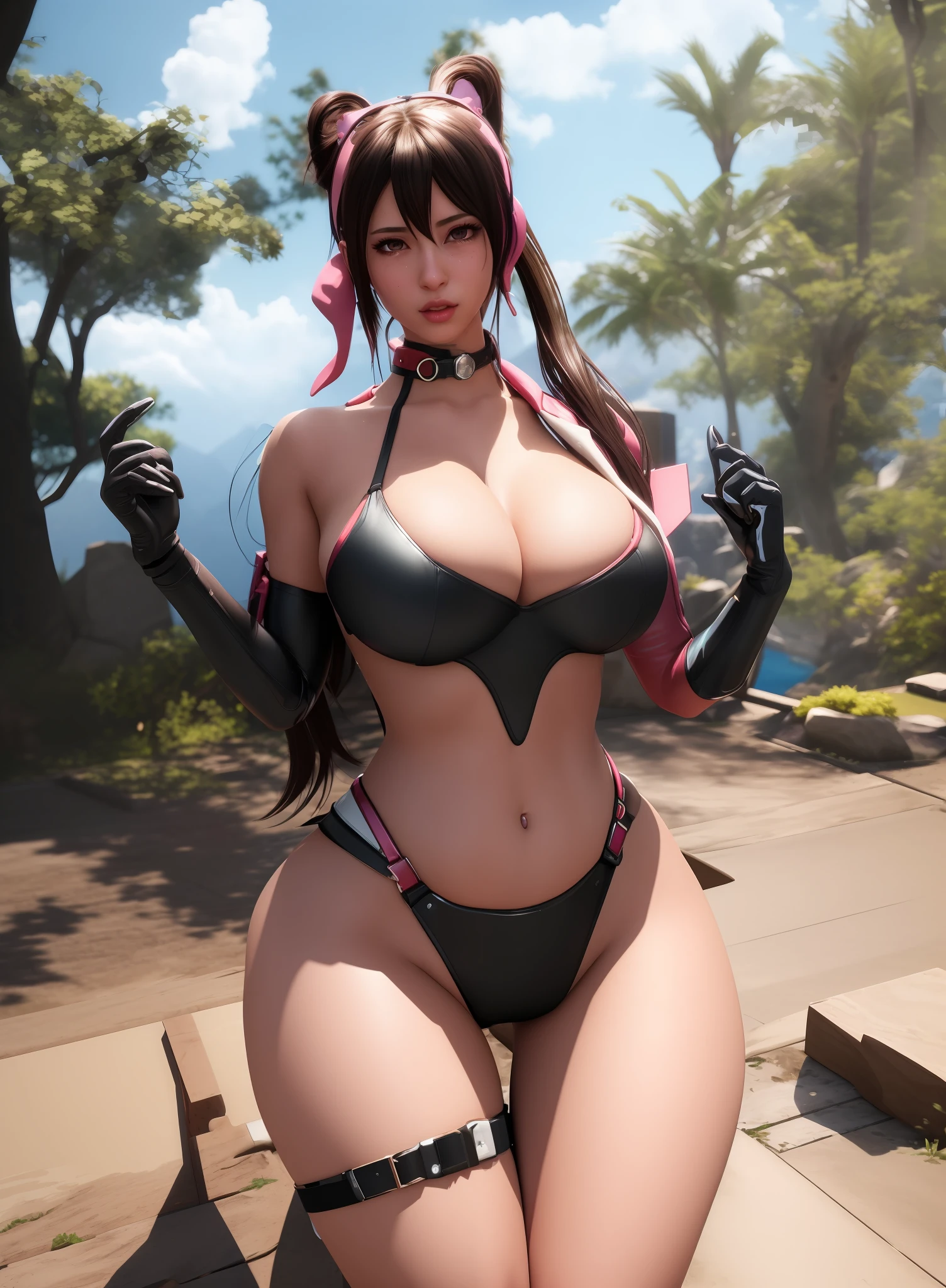 1 girl, Beautiful photorealistic Lucky Chloe from Tekken, blushing, slave, wearing a extremely revealing Evangelion style bodysuit with cyborg style wings on her back, corset, Gantz, Final Fantasy, major cleavage, breast indentation, Runeterra forest, picnic, slave collar, chains, bdsm, gravure, busty, highly detailed, 8k, high resolution, solo, big juicy lips, thick juicy thighs, hair ornament, large shiny breasts, gloves, looking at viewer, photorealistic, Cinema 4D, octane render, curvy but slender, smokey mist, illuminati style, use advanced machine learning to create the perfect waifu, massive wet exposed camel toe, trending on Pixiv, trending on civitai, perfect composition, sfw, professional quality, unreal engine(best quality),(highly detailed),(masterpiece),(ultra-detailed),(absurdres),(((artbook))),((8k_wallpaper)),moonlight, stars, petite, full body, crying tears, chest wet, blushing, shy, seductive, outside, sunbathing, covered in body oil