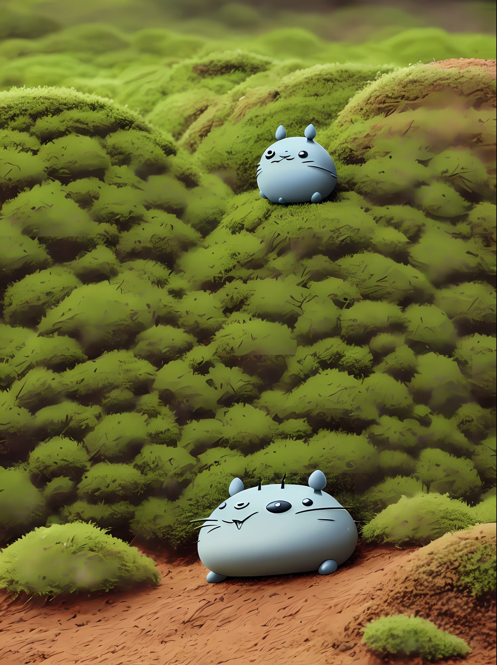 an anthill that looks like a sleeping Totoro