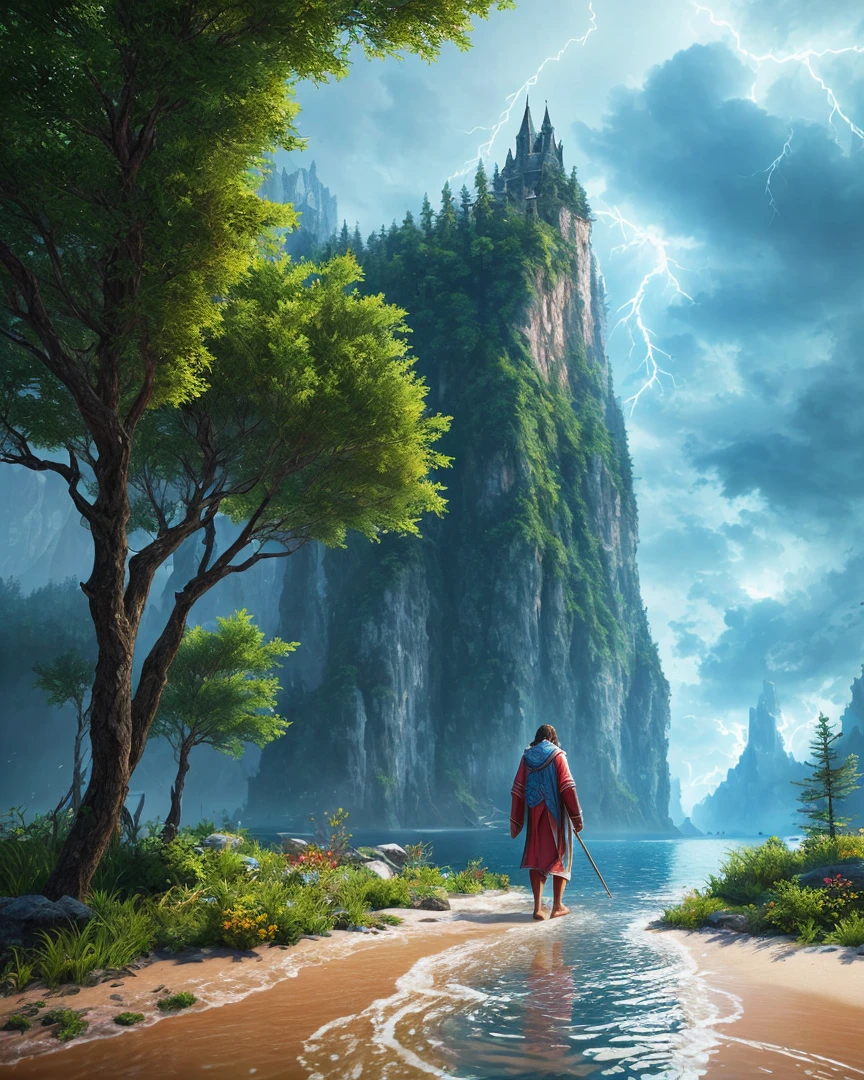Jesus walking on the waters, Cinematic, Hyper-detailed, insane details, Beautifully color graded, Unreal Engine, DOF, Super-Resolution, Megapixel, Cinematic Lightning, Anti-Aliasing, FKAA, TXAA, RTX, SSAO, Post Processing, Post Production, Tone Mapping, CGI, VFX, SFX, Insanely detailed and intricate, Hyper maximalist, Hyper realistic, Volumetric, Photorealistic, ultra photoreal, ultra-detailed, intricate details, 8K, Super detailed, Full color, Volumetric lightning, HDR, Realistic, Unreal Engine, 16K, Sharp focus. --v testp
