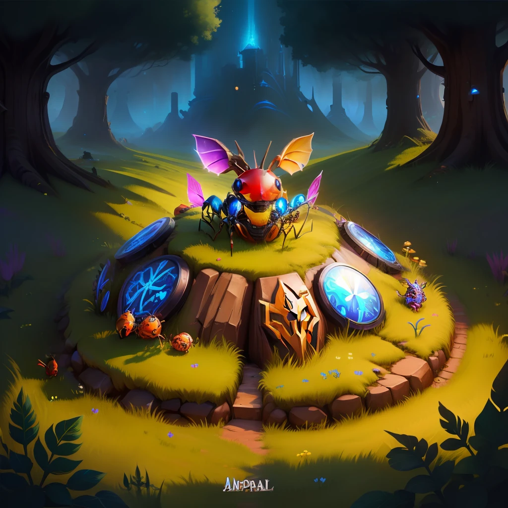 colorful World of Warcraft clock ant hill