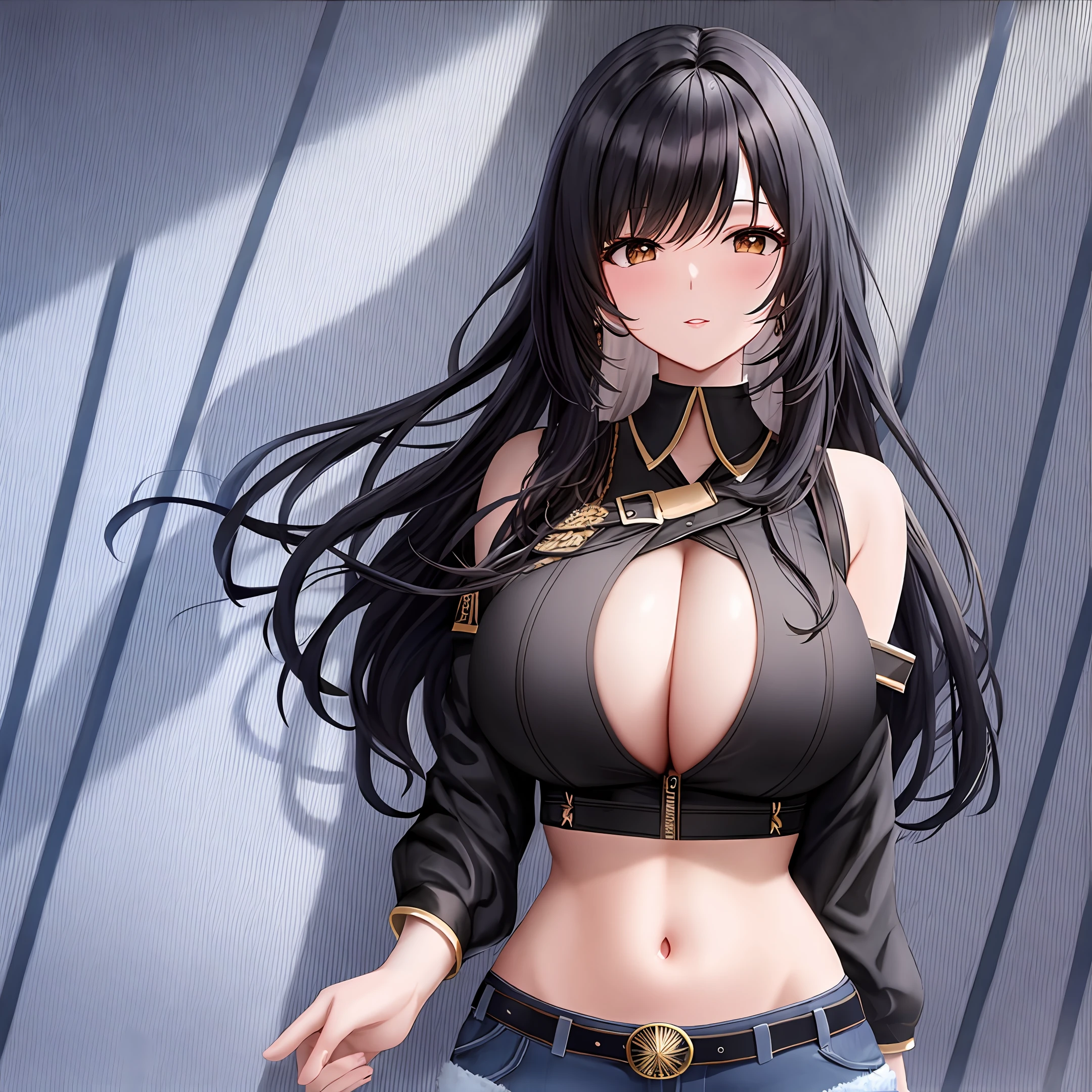 black hair, Big boobs, Surrealism, 8k, super detail
