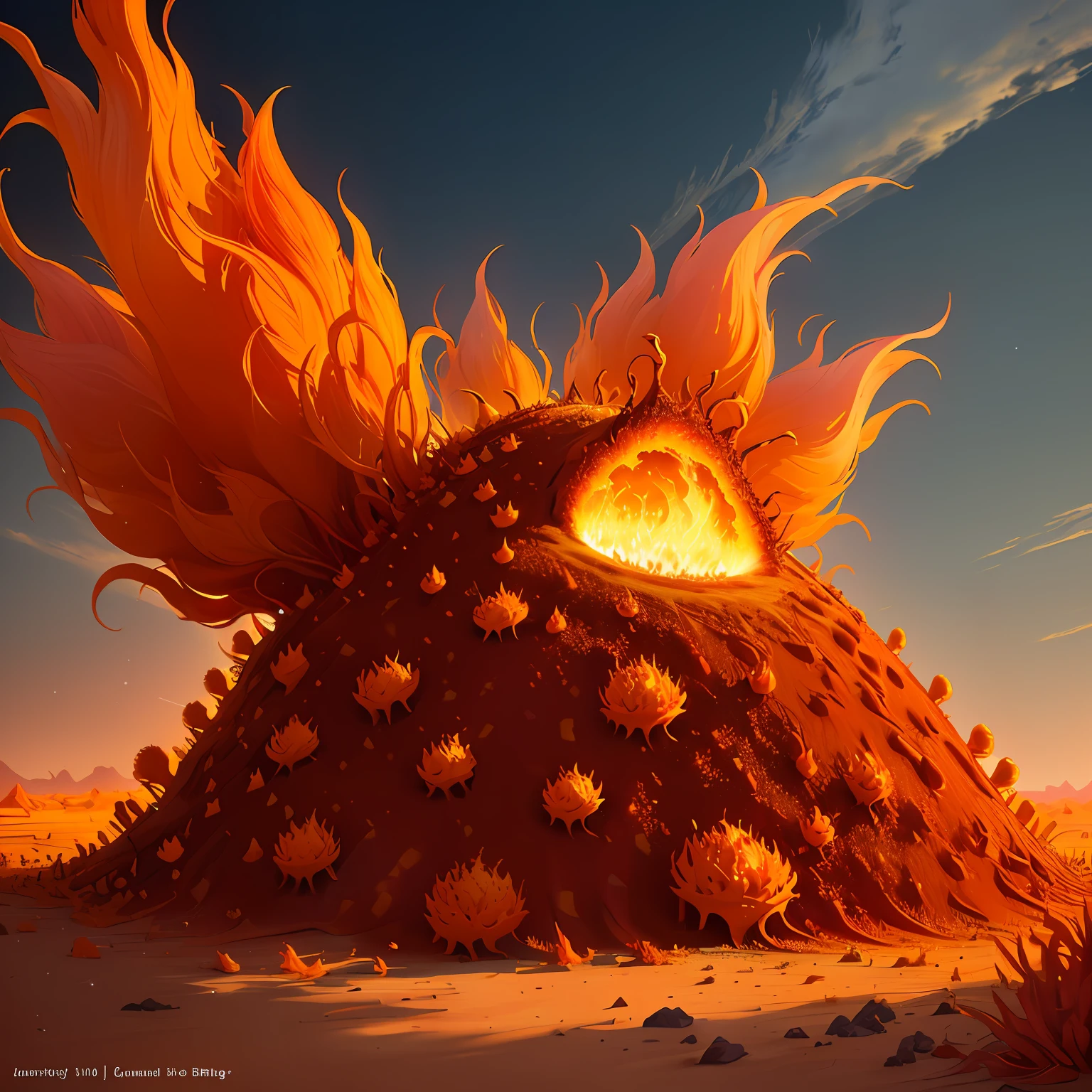 Fiery anthill