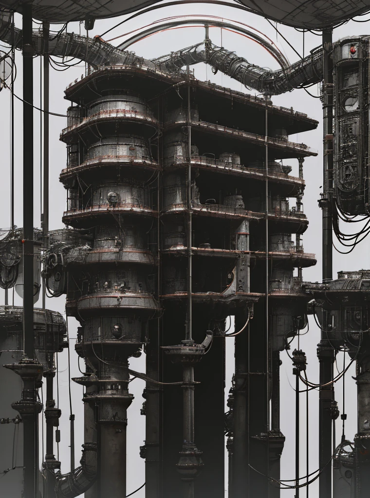 Retrofuturistic computer in a post apocalyptic environment, cinema style, very high quality image in color, extremely detailed, very high resolution, hd, 8k, 4D Cinema