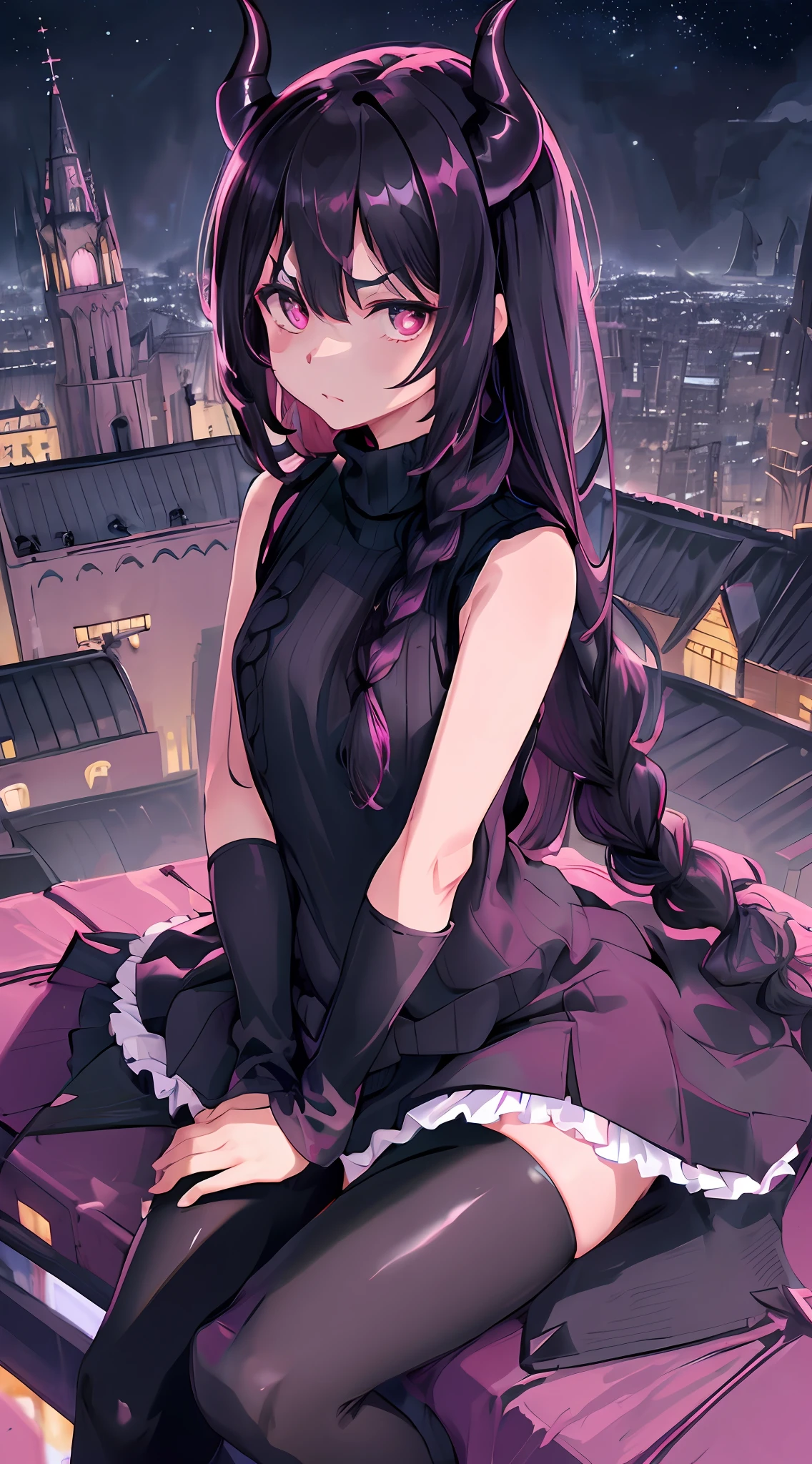 black sweater