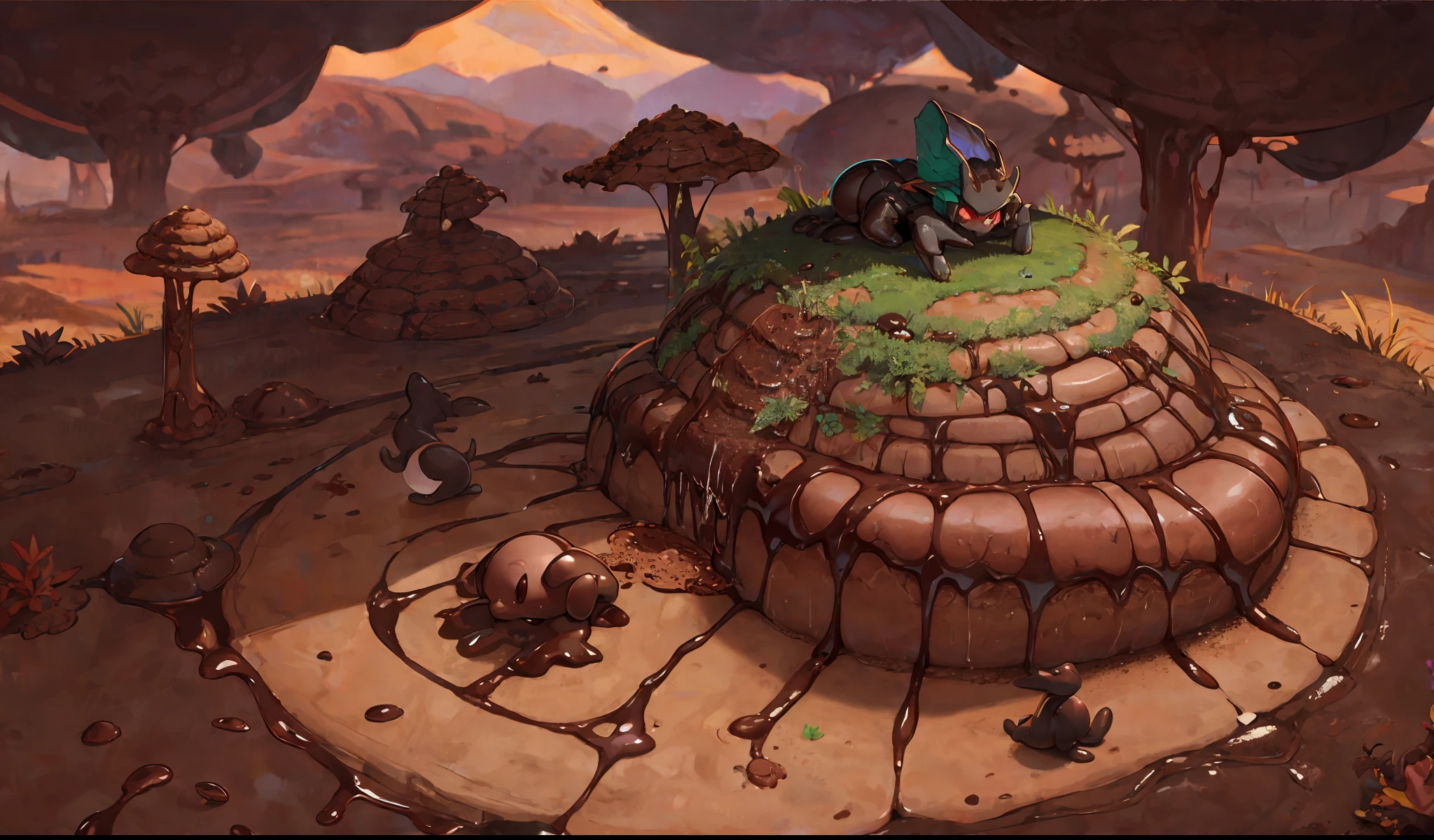 Chocolate ant dragon anthill