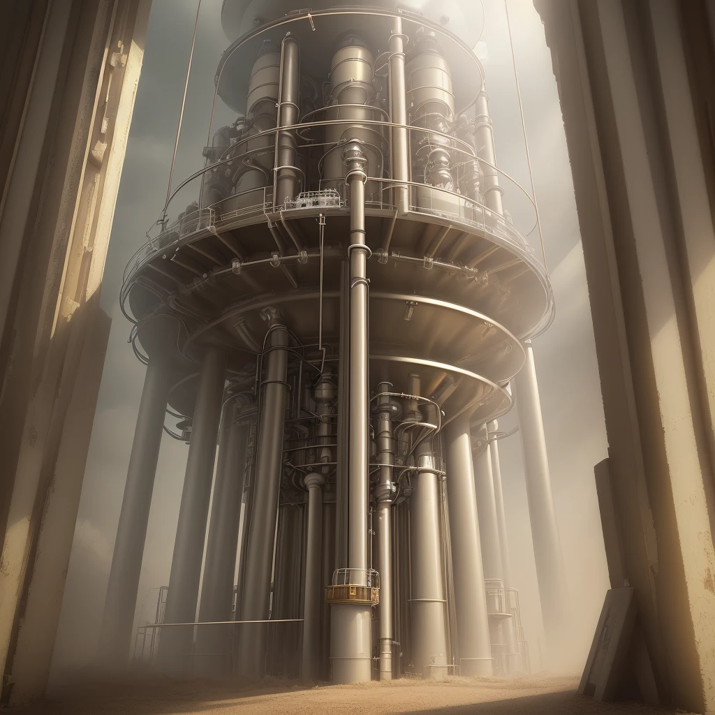 ((best quality)), ((masterpiece)), (detailed), create a realistic type photo of a chemical reactor