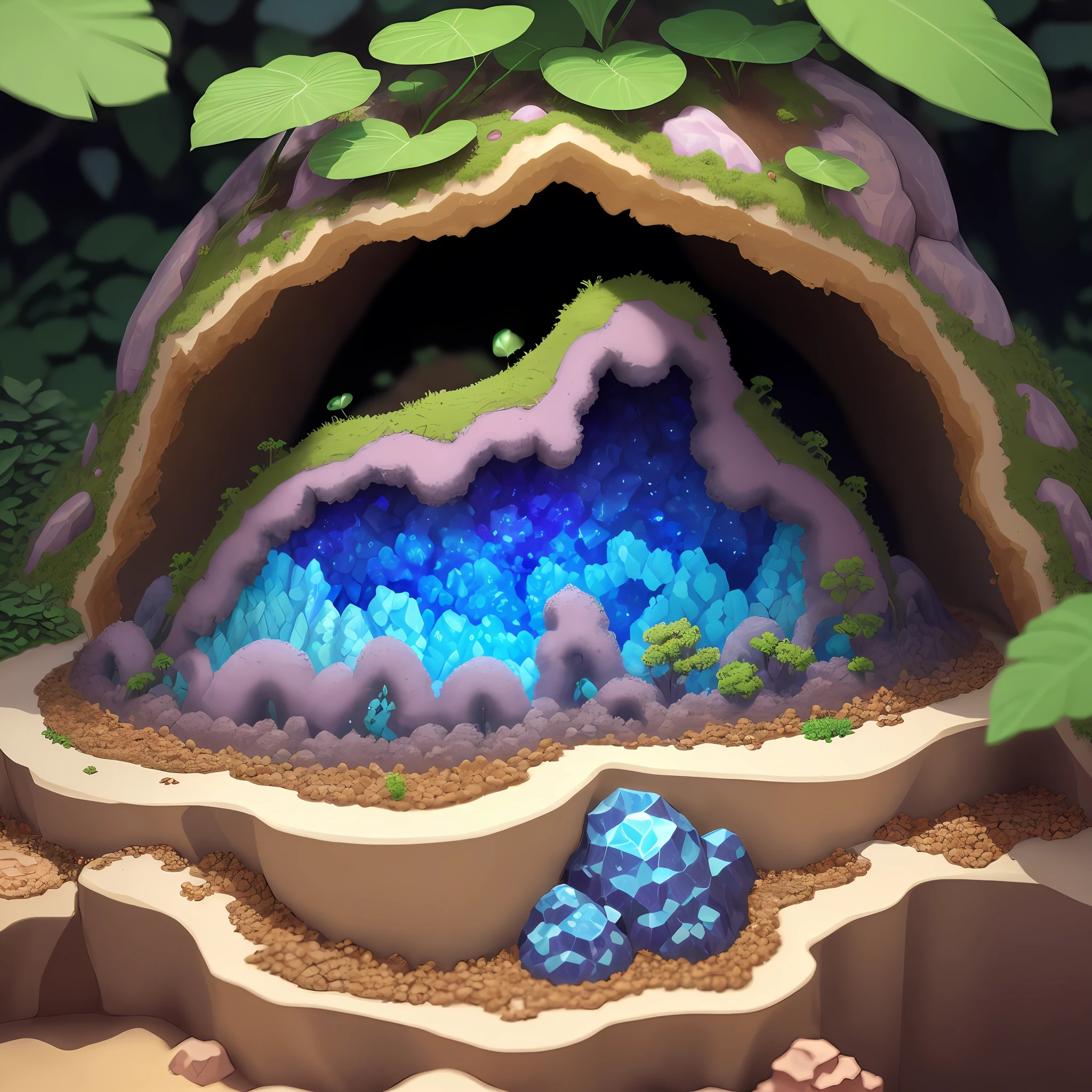 The ants took advantage of a geode to be able to build a beautiful and extravagant anthill