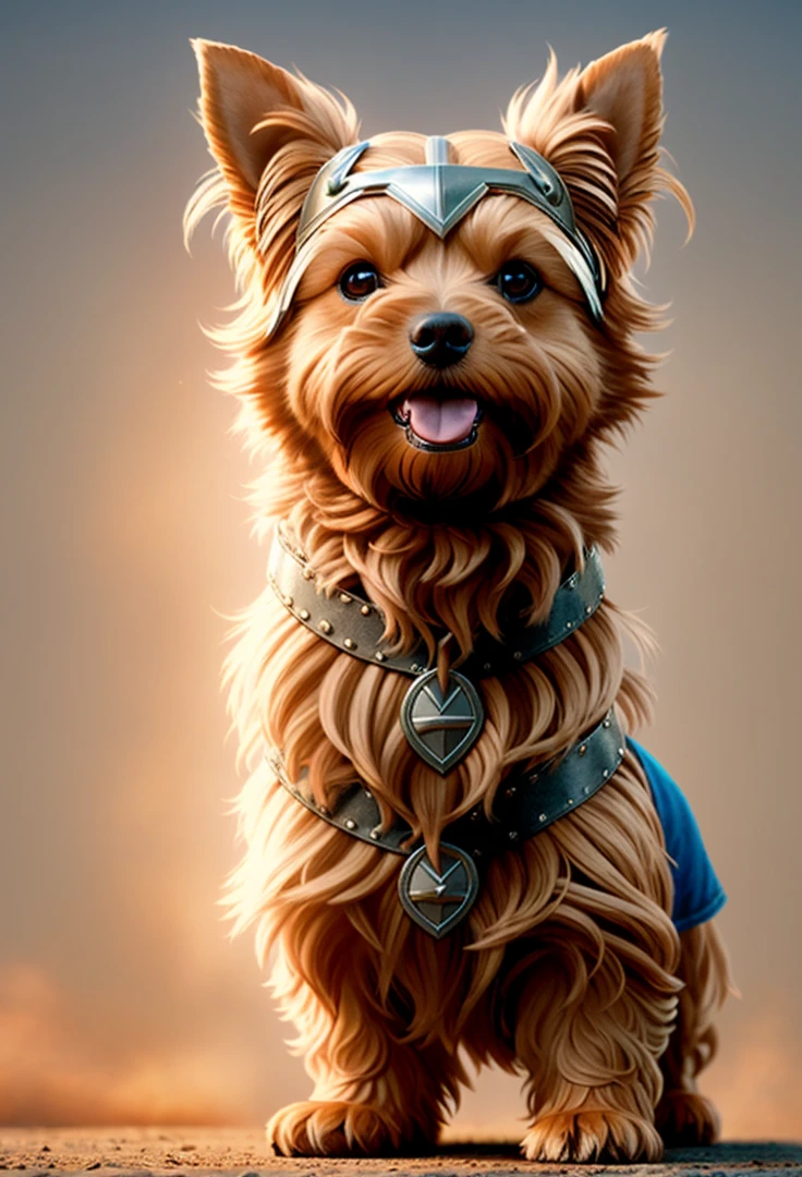 A Yorkshire terrier turns into Thor