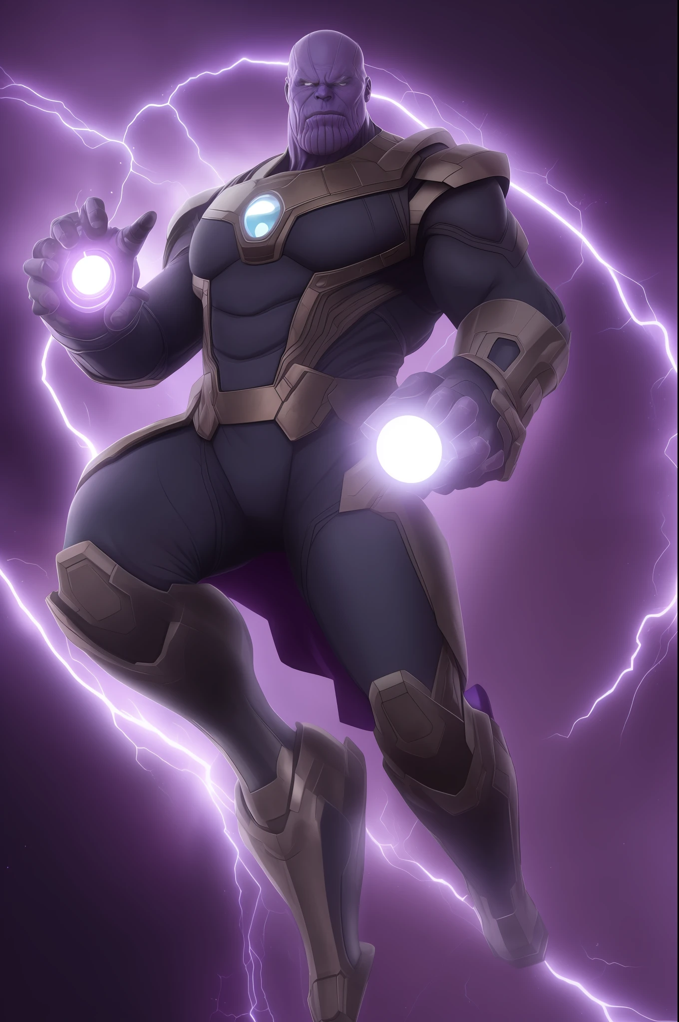 Thanos of the Avengers making the Rasengan of the maruto