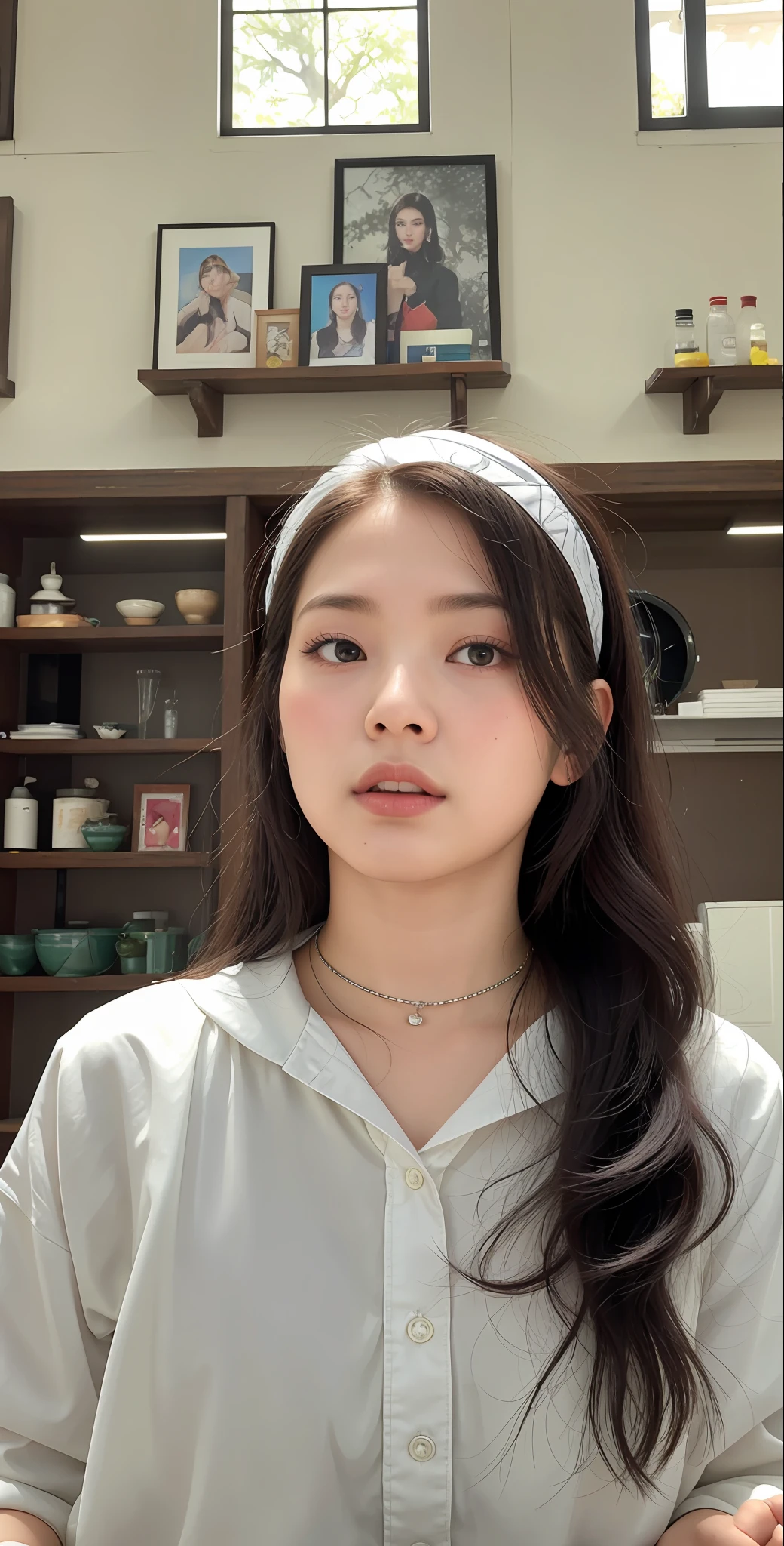 there is a woman sitting at a table with a plate of food, headshot profile picture, blackpink jennie, nivanh chanthara, portrait of jossi of blackpink, a young asian woman, gongbi, fanart, xintong chen, ruan cute vtuber, mai anh tran, isabela moner, serena malyon, lv, profile image, detail lips
