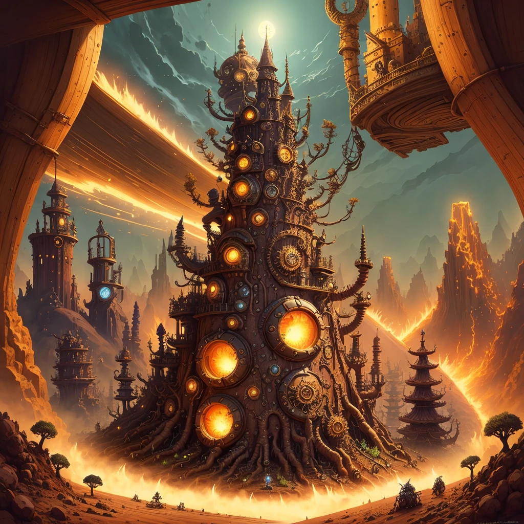 steampunk style anthill world of Warcraft style