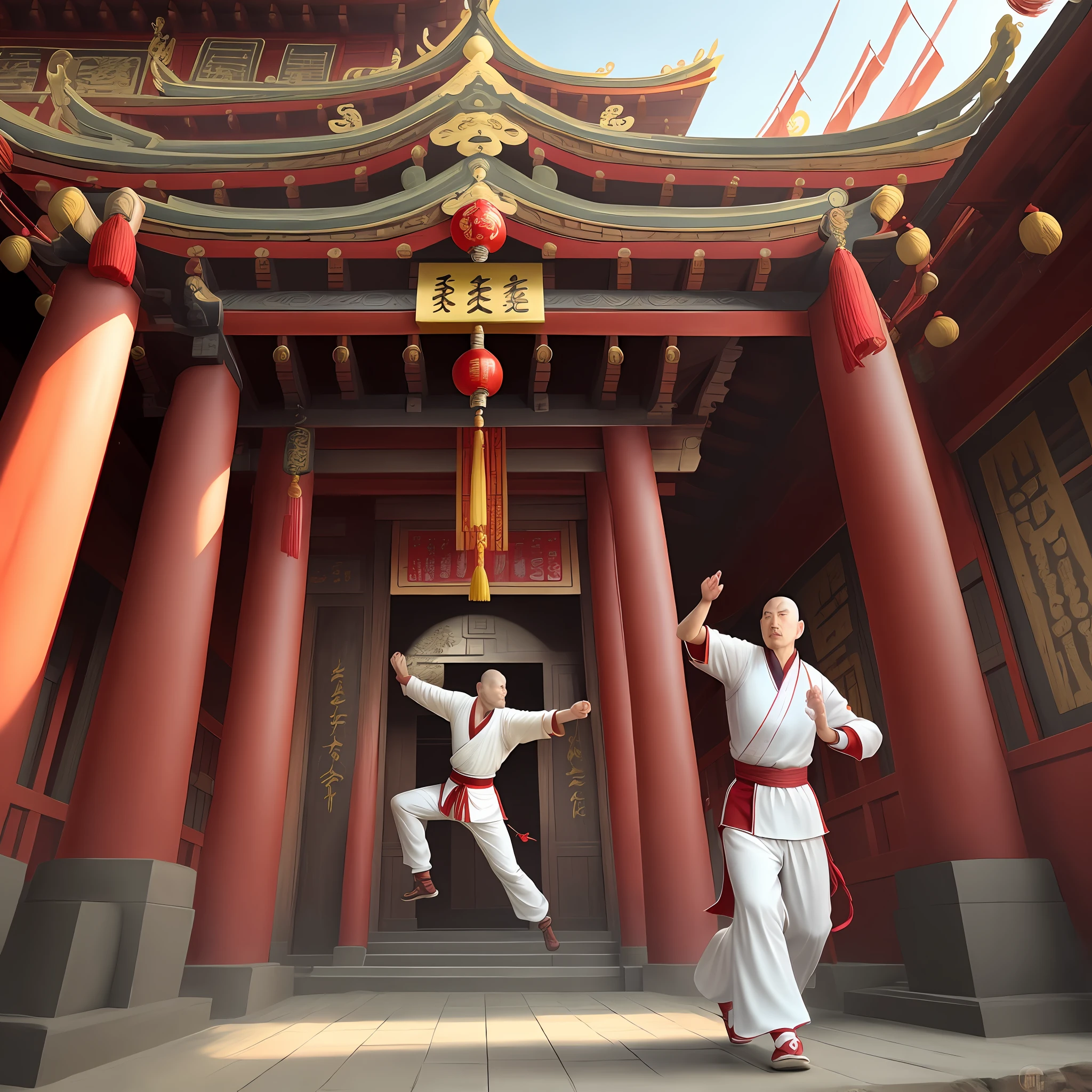 Master Kung Fu, Master Pai Mei, Chinese temple, montain
