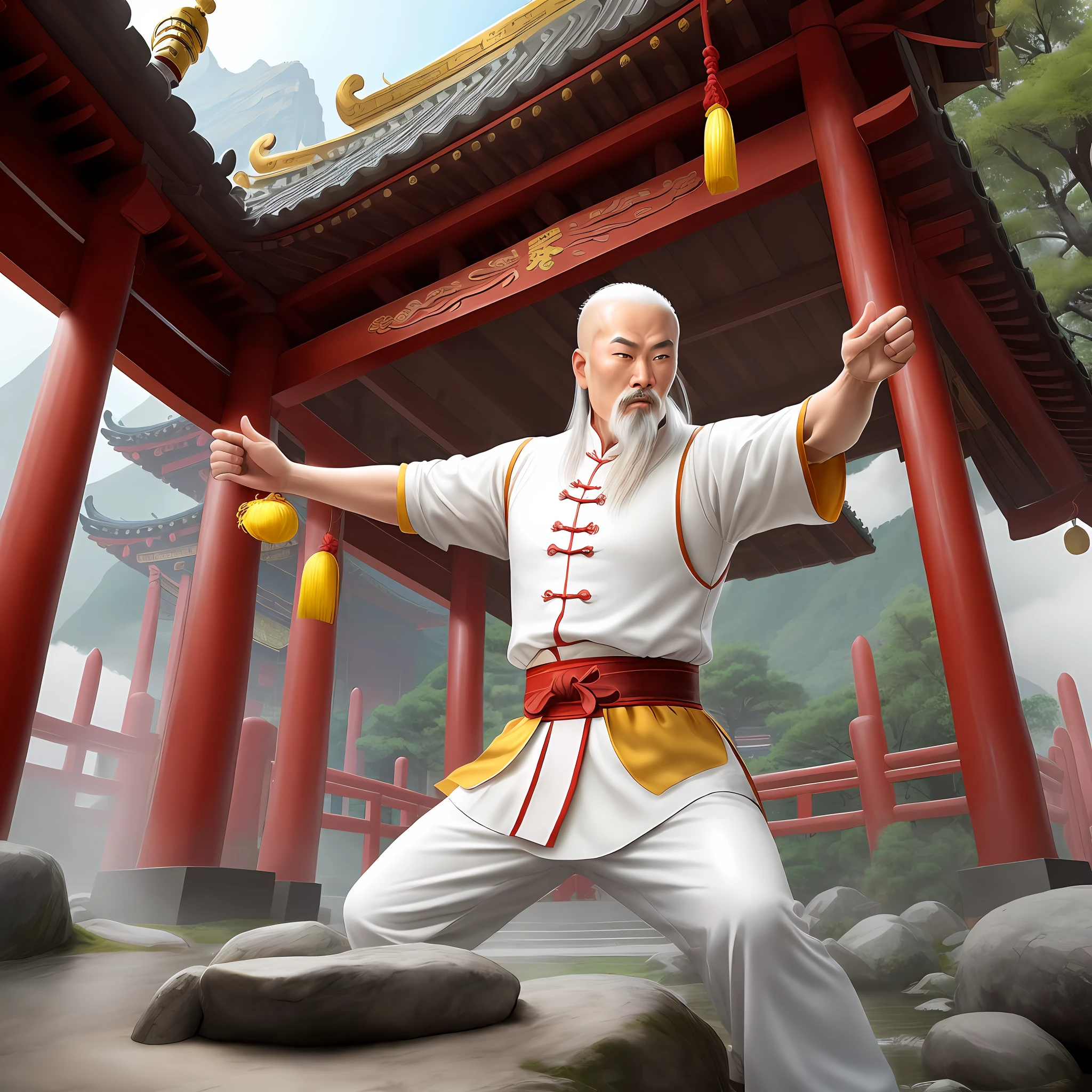 Master Kung Fu, Master Pai Mei, Chinese temple, montain