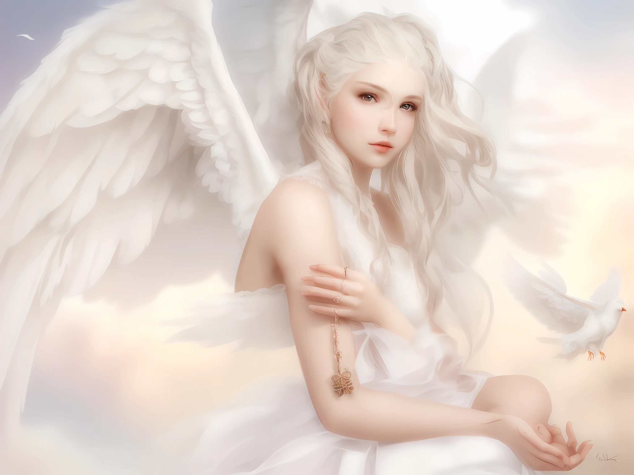 Beautiful angel, perfect face, detailed, sharpen, fantasy