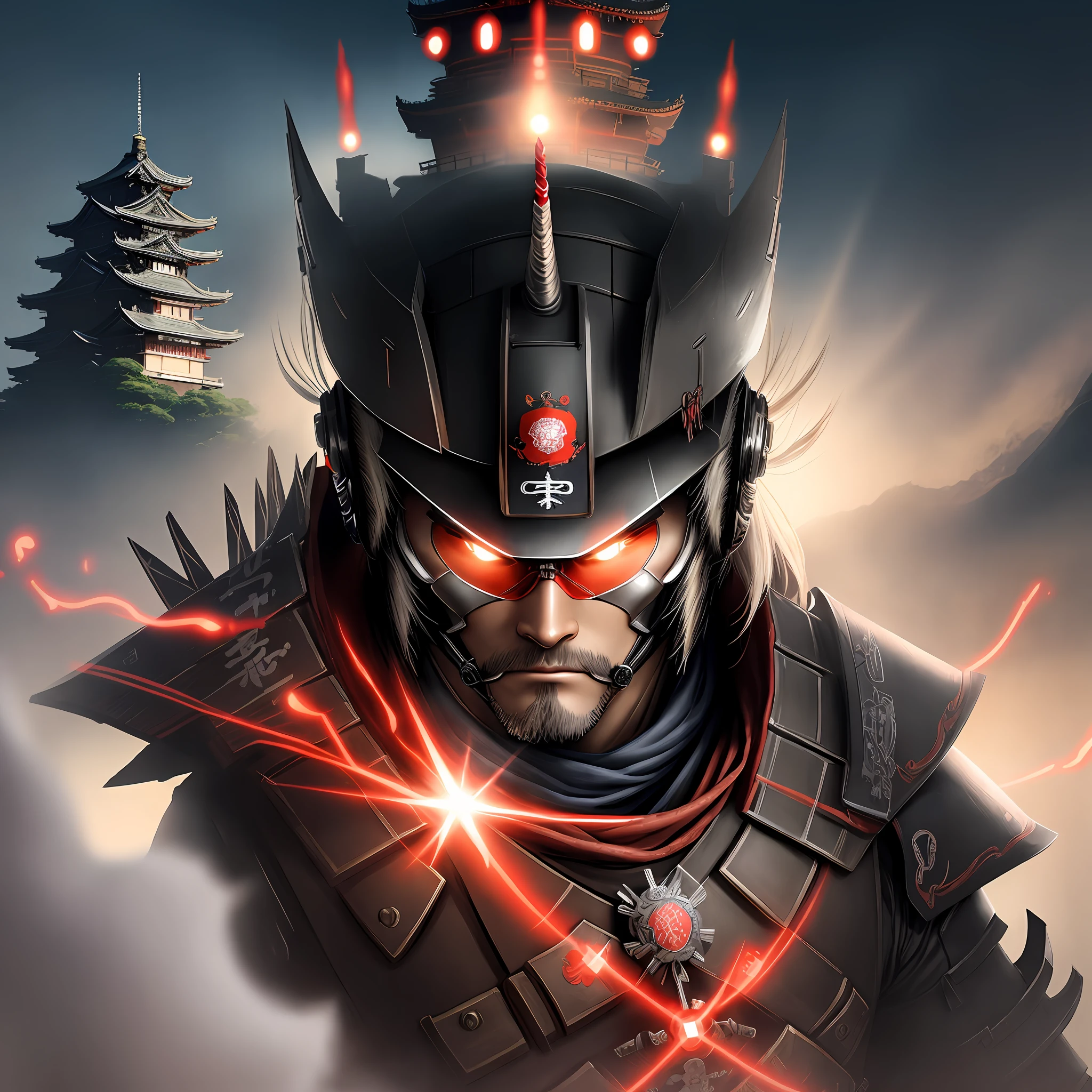 Cyber samurai, castle japan