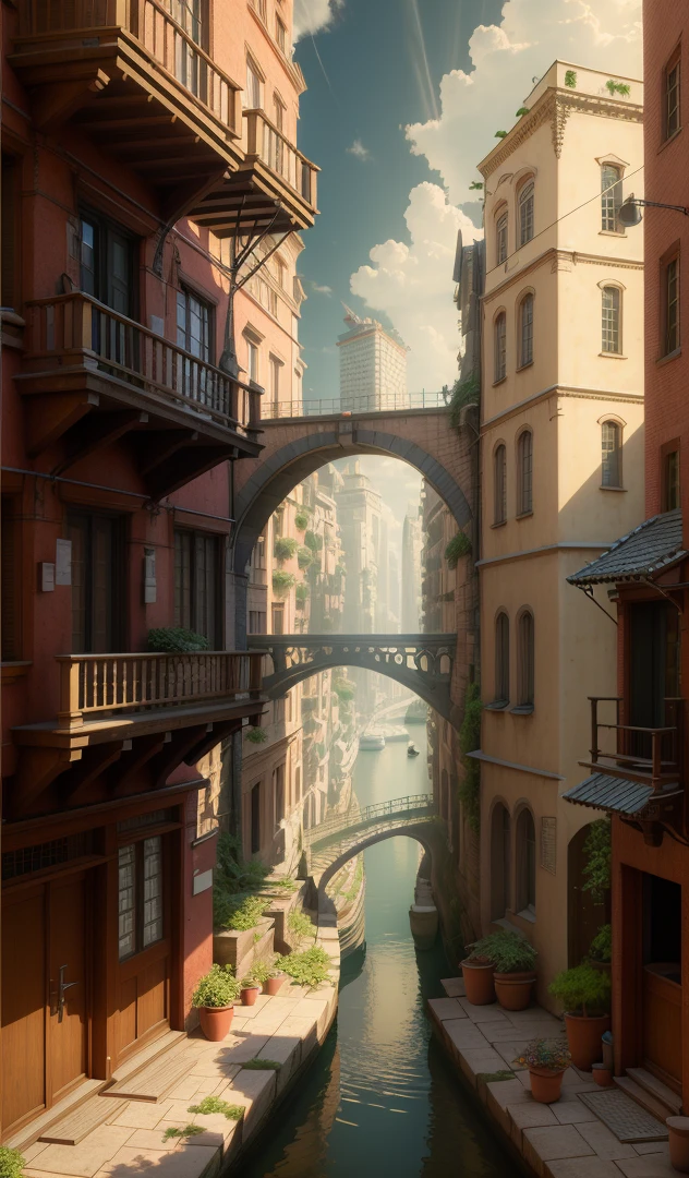 (ultra high res,photorealistic,best quality,photo-realistic),(8k,raw photo,best quality,masterplece),(photon mapping,radiosity,physically-based rendering,automatic white balance),real person,photograph,bridge, building, bush, city, clou...