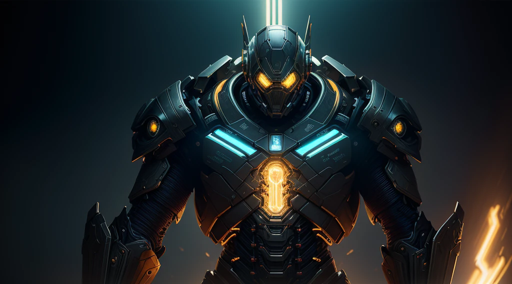 portrait of man standing transformer style looking viewer, sharp features and neon exoskeleton, headphones, clear, cold look, dark colors, volumetric lighting, baroque oil painting by Greg Rutkowski, Artgerm, WLOP, Alphonse Mucha intricately detailed hyperdetailed dynamic lighting, (hdr:1.22), soft colors, white background, hyper-realism, hyperdetailed, amandine van ray, whole body, supreme god, exo white armor, white venarium