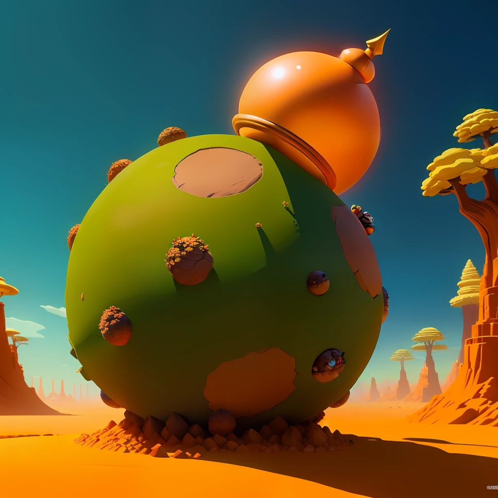 an anthill made from dragon balls animation,master roshi, fantasy,upscales