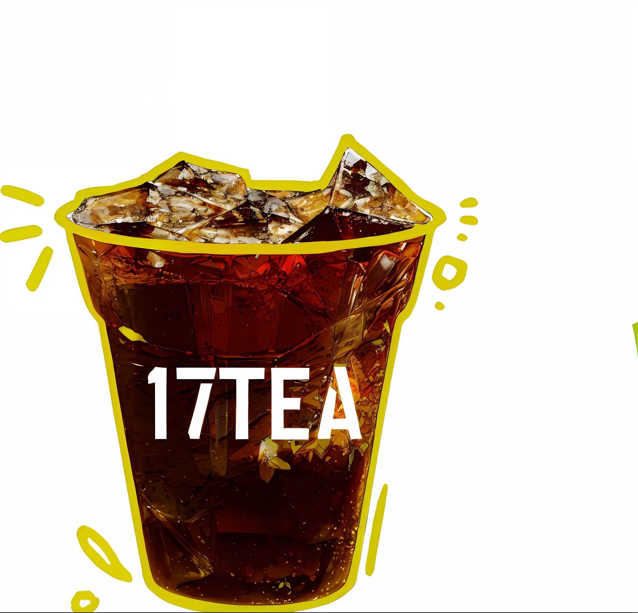 there is a glass of tea with ice in it, iced tea glass, tea, trapped in tall iced tea glass, 🍸🍋, tx, 💣 💥💣 💥, tall iced tea glass, promo image, cel-shaded:17, 1 6 years old, 18 years old, 🐝👗👾, ❤🔥🍄🌪