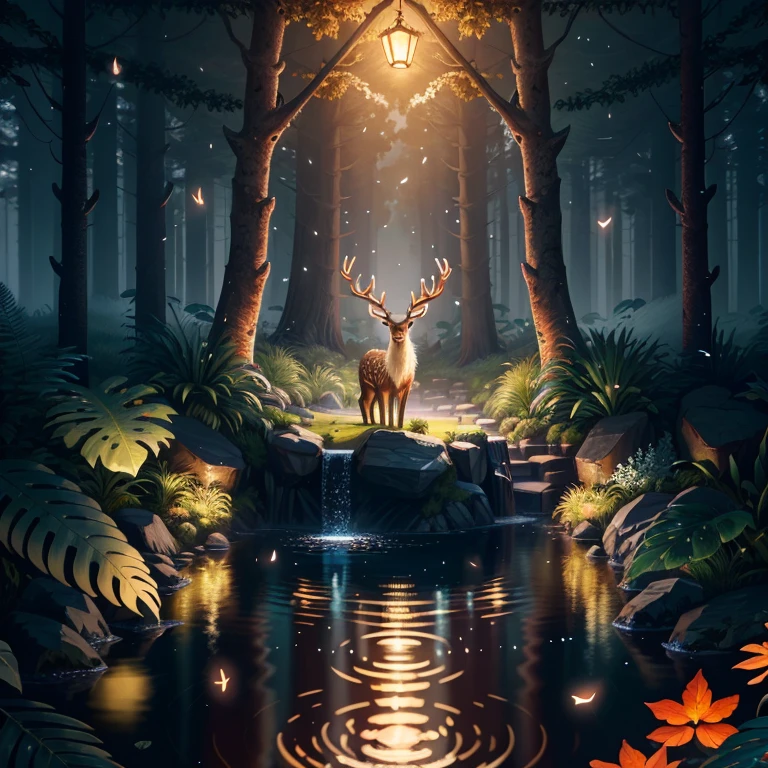 digital painting, deer, masterpiece, high quality, 4k, 8k, intricate detail, highly detailed