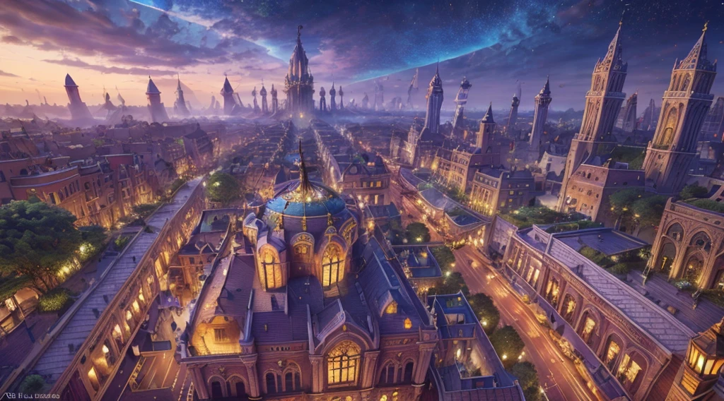 Welcome to Eldoria, a city that defies gravity itself. Picture a breathtaking skyline adorned with majestic spires and towers that seem to reach for the heavens. Each structure is a masterpiece of architectural wonder, crafted with intricate details and embellished with shimmering gemstones. The city is built upon a series of floating islands, suspended in the air by an unknown force. As you gaze upon Eldoria, you witness a magical spectacle unfold. Brilliant rays of sunlight bathe the city in a warm, golden glow, casting enchanting shadows across the floating pathways and gardens that connect the ethereal buildings. The air is crisp and filled with the sweet scent of exotic flowers, carried on a gentle breeze. The streets of Eldoria are bustling with life, as residents and visitors traverse the intricate network of bridges and walkways. Merchants peddle their wares, displaying vibrant silks, gleaming jewels, and mystical artifacts from far-off lands. Scholars and wizards exchange knowledge in the grand libraries and arcane academies that grace the city's skyline. Eldoria is a place where dreams take flight, where imagination and magic intertwine. Capture the essence of this magnificent city in your artwork, bringing to life its gravity-defying architecture, vibrant colors, and the palpable sense of wonder that permeates the air. Let your creative spirit soar as you paint, draw, or sculpt Eldoria in all its fantastical splendor. fantasy, magical plants growing, extreme details, realistic light, epic composition, (complex details), (complex design, ultra-details :1.2), Art Station, (Masterpiece, Best Quality), Ultra HD, 32k --v 6