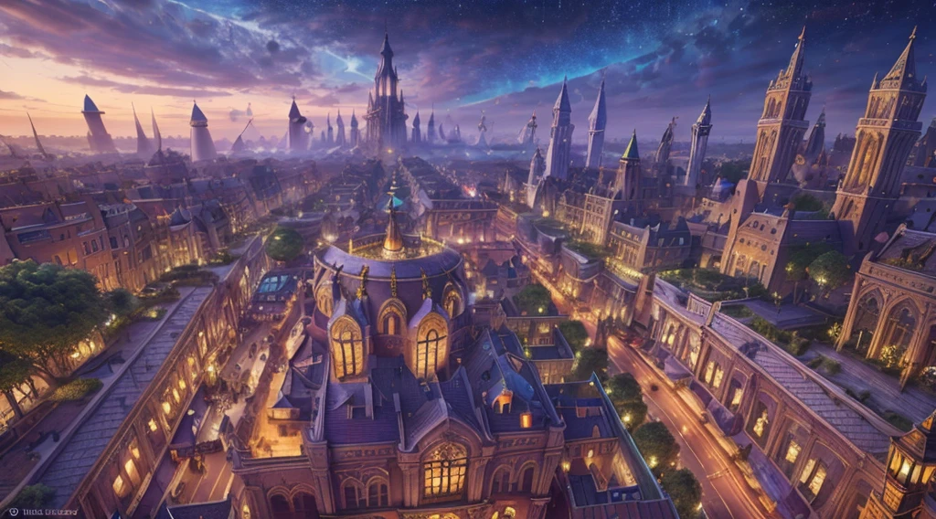 Welcome to Eldoria, a city that defies gravity itself. Picture a breathtaking skyline adorned with majestic spires and towers that seem to reach for the heavens. Each structure is a masterpiece of architectural wonder, crafted with intricate details and embellished with shimmering gemstones. The city is built upon a series of floating islands, suspended in the air by an unknown force. As you gaze upon Eldoria, you witness a magical spectacle unfold. Brilliant rays of sunlight bathe the city in a warm, golden glow, casting enchanting shadows across the floating pathways and gardens that connect the ethereal buildings. The air is crisp and filled with the sweet scent of exotic flowers, carried on a gentle breeze. The streets of Eldoria are bustling with life, as residents and visitors traverse the intricate network of bridges and walkways. Merchants peddle their wares, displaying vibrant silks, gleaming jewels, and mystical artifacts from far-off lands. Scholars and wizards exchange knowledge in the grand libraries and arcane academies that grace the city's skyline. Eldoria is a place where dreams take flight, where imagination and magic intertwine. Capture the essence of this magnificent city in your artwork, bringing to life its gravity-defying architecture, vibrant colors, and the palpable sense of wonder that permeates the air. Let your creative spirit soar as you paint, draw, or sculpt Eldoria in all its fantastical splendor. fantasy, magical plants growing, extreme details, realistic light, epic composition, (complex details), (complex design, ultra-details :1.2), Art Station, (Masterpiece, Best Quality), Ultra HD, 32k --v 6