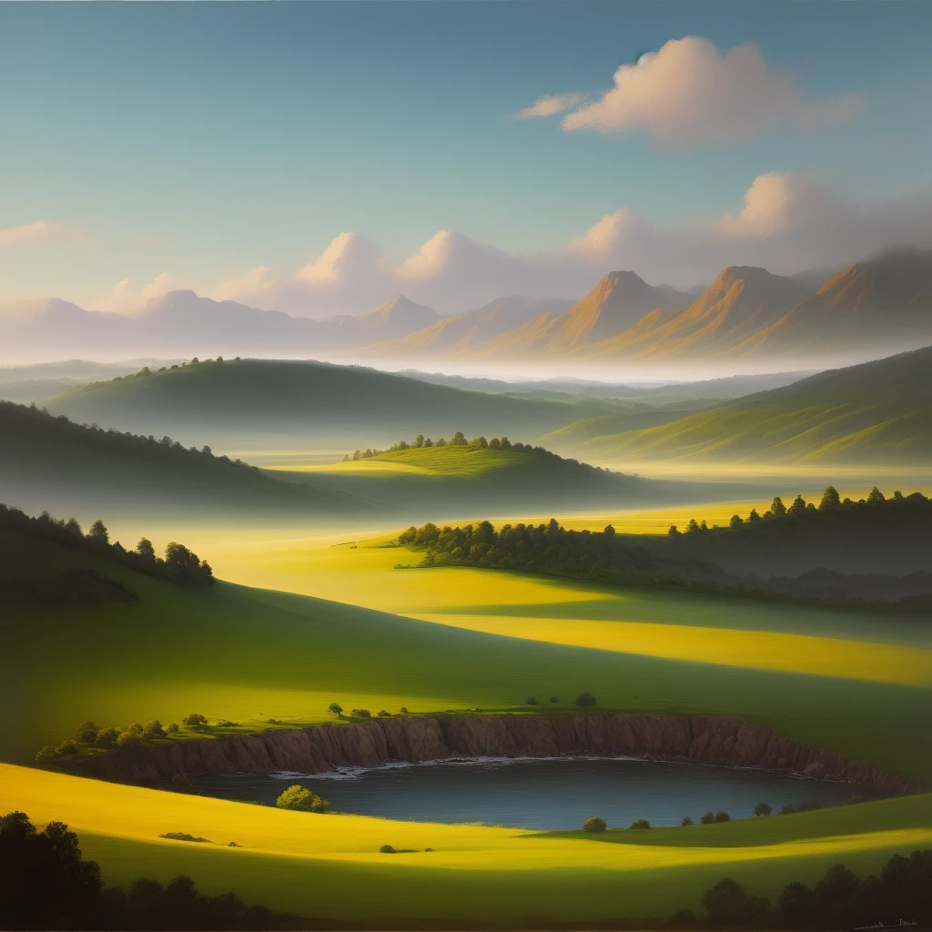 landscape painting like Carlos de Haes