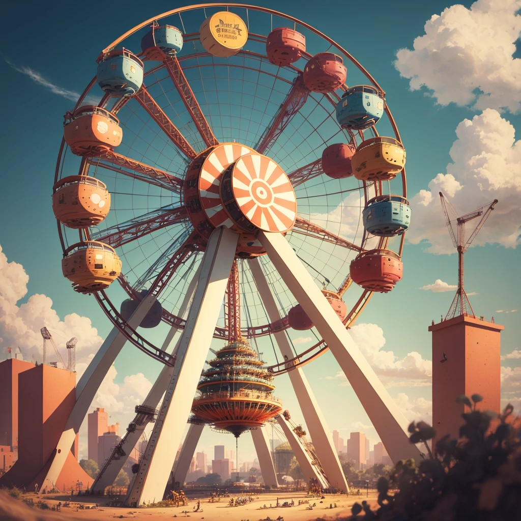 Toy Ferris wheel in the world of ants