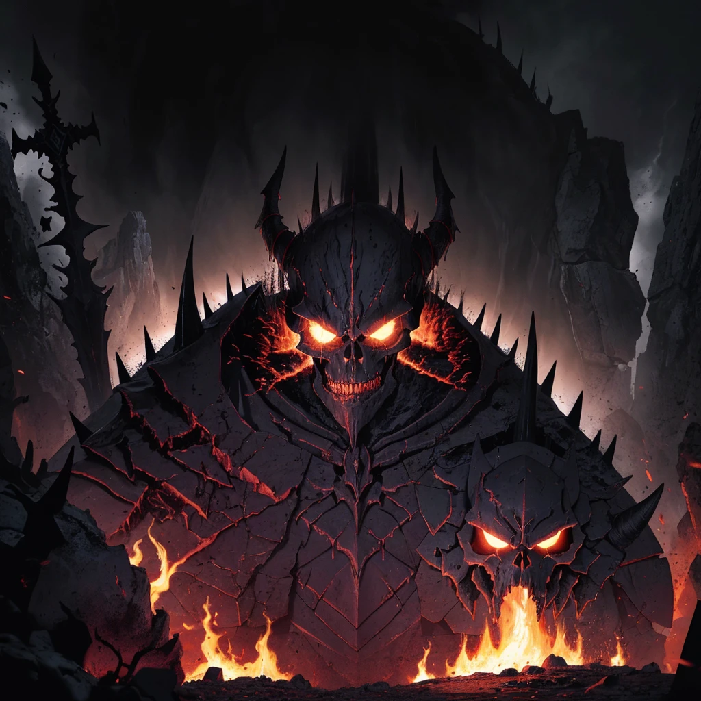 The best CG unity 8k wallpaper, the best depiction, the best proof.

(Death Knight), black armor, spikes, imposing, muscular, cold, cold eyes.

(Spacious and Dark), Skull throne, Blackened Picture, (Weak Hell Garden), Hearth of Molten Fire, (King of Bloodthirsty), Warrior with Sunglasses.

In the future, you can continue to add more Prompts to make the picture more vivid.
