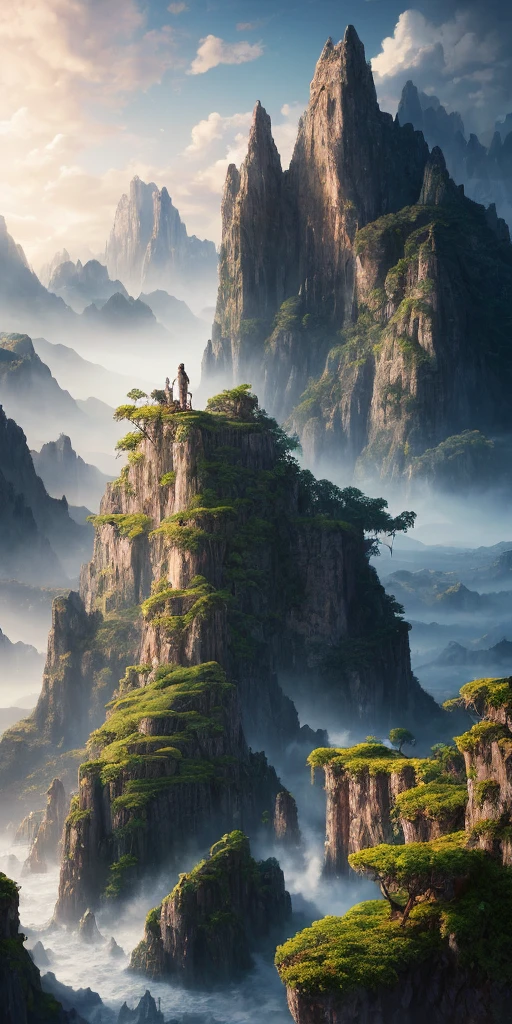 Masterpiece, best quality, high quality, extremely detailed CG unity 8k wallpaper, landscape, outdoor, sky, cloud, sky, no humans, mountain, landscape, water, tree, blue sky, waterfall, cliff, nature, lake, river , cloudy skies, award winning photography, bokeh, depth of field, HDR, bloom, chromatic aberration, photorealism, very detailed, trending on artstation, trending on CGsociety, intricate, high detail, dramatic, midjourney art