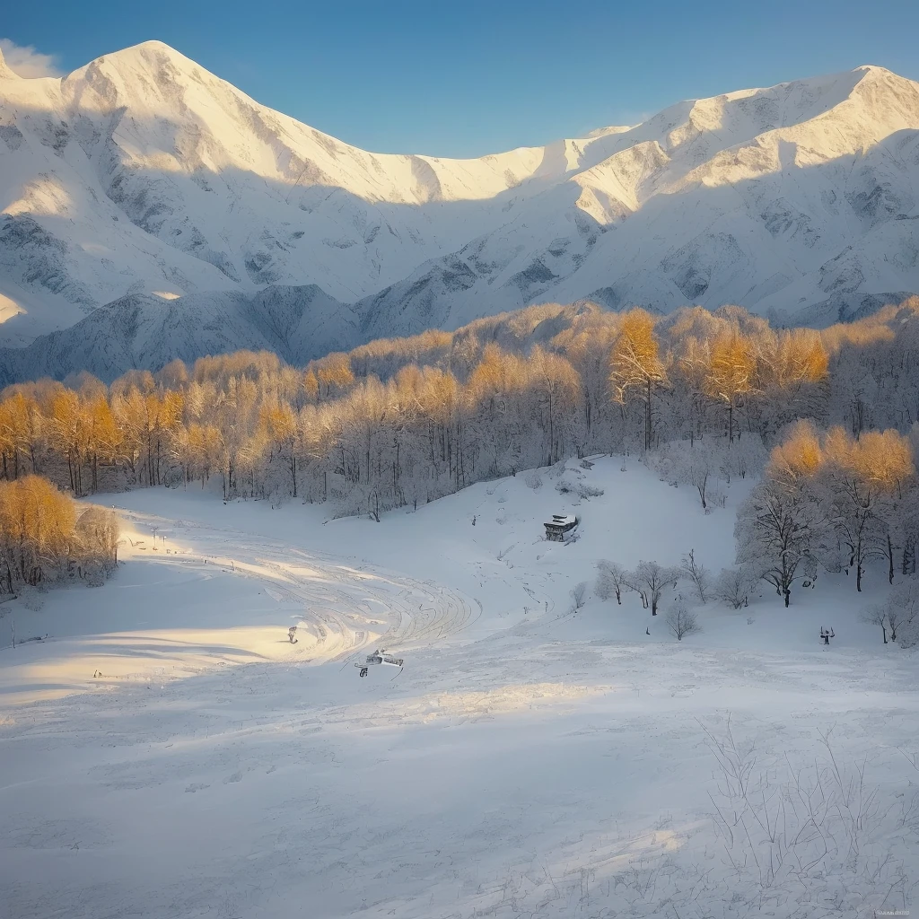 The white grass sticks to the sky and the beast is fat, and the curved arc Elma is like flying. How to drink the blood of yellow sheep quickly, as soon as the snow in the Tianshan Mountains is surrounded. Traditional chinese painting
