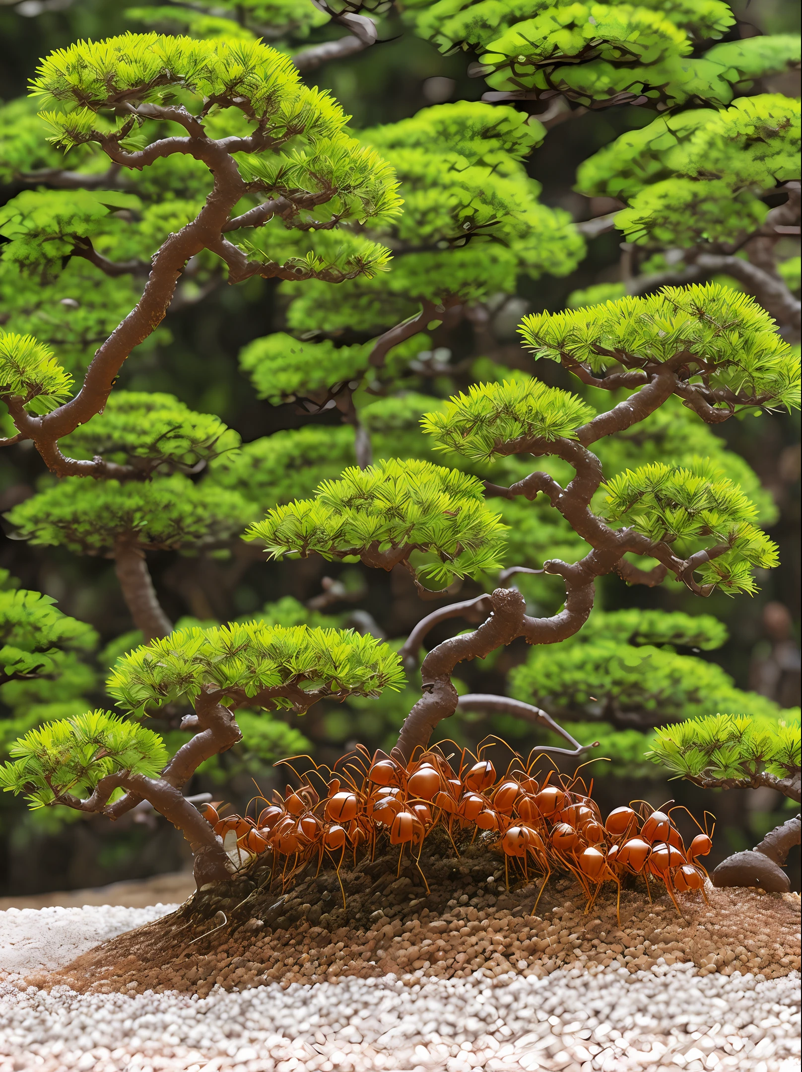 Anthill Bonsai lake ants kimono