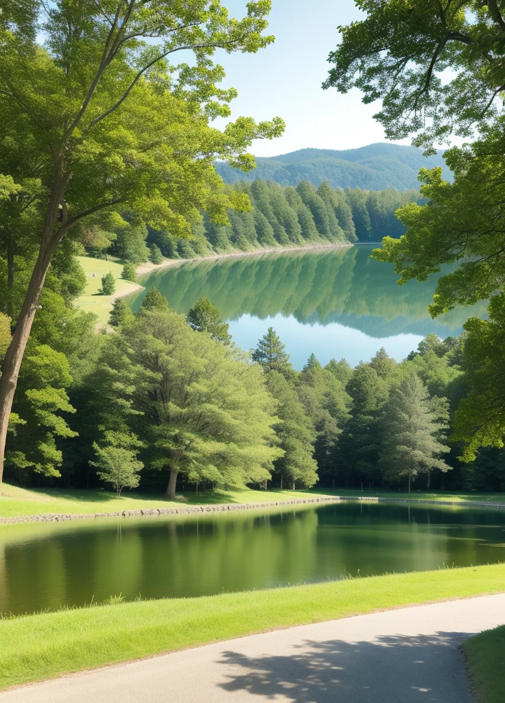A place that lake and tree