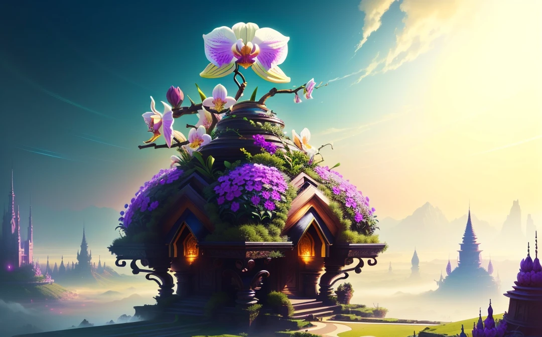 aesthetic anthill, Orchid, fantasy, high quality details